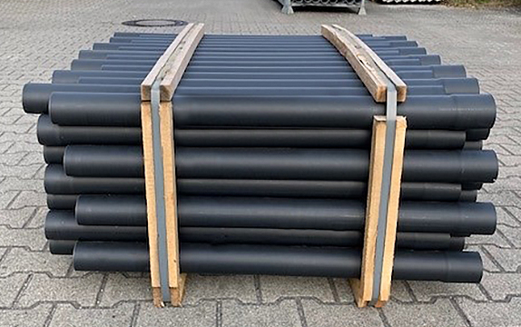 PVC Kabelschutzrohr mit Klebemuffe d 75 x 2,2 mm
