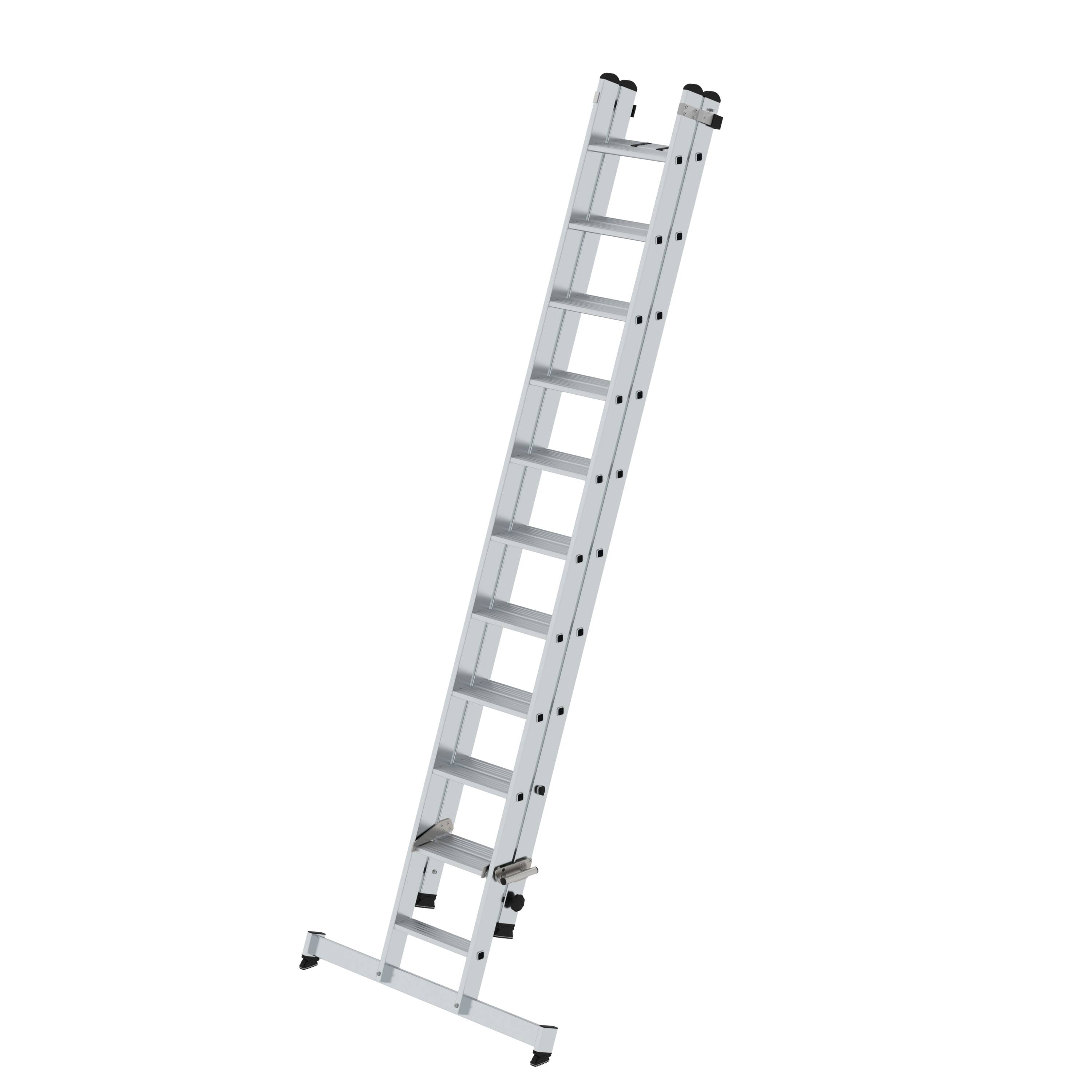 MUNK Stufen-Schiebeleiter 2-teilig mit nivello®-Traverse