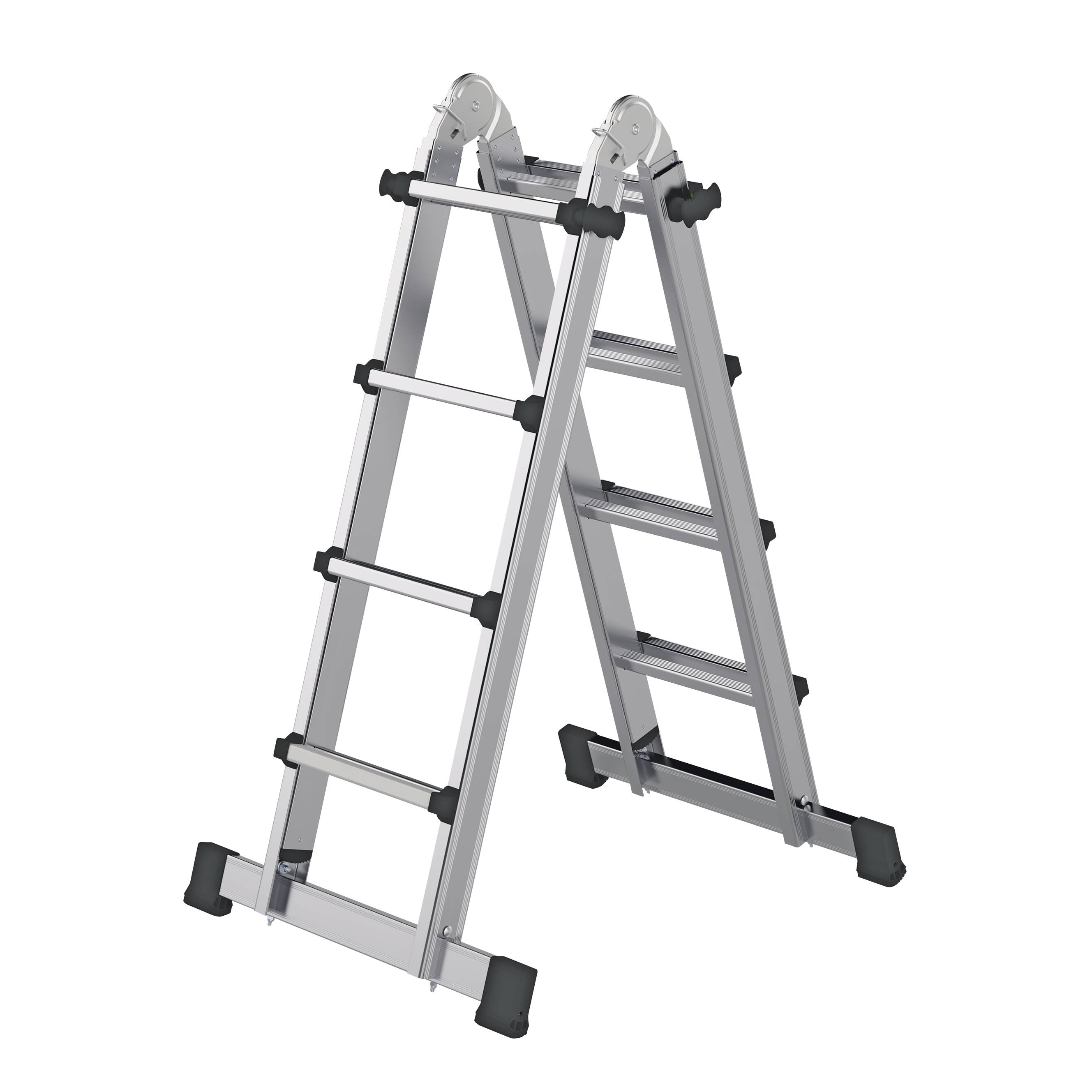 MUNK Teleskopleiter 4-teilig mit Traverse