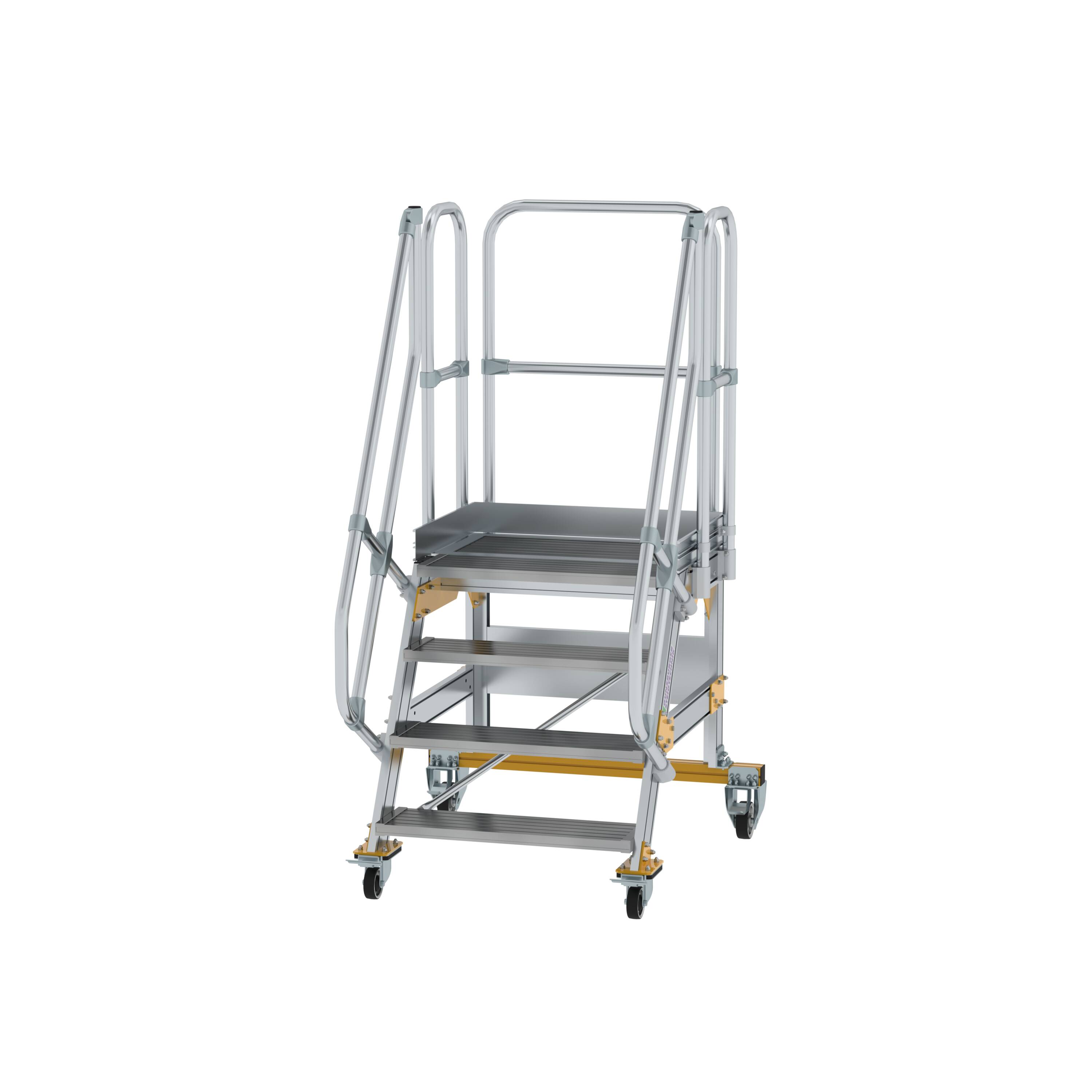 MUNK Plattformtreppe fahrbar 60° Stufenbreite 800 mm