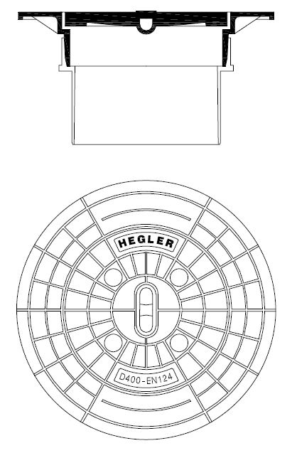 Sirobau Schachtabdeckung o. Ventilation befahrbar Klasse D 400  Nr.7881420