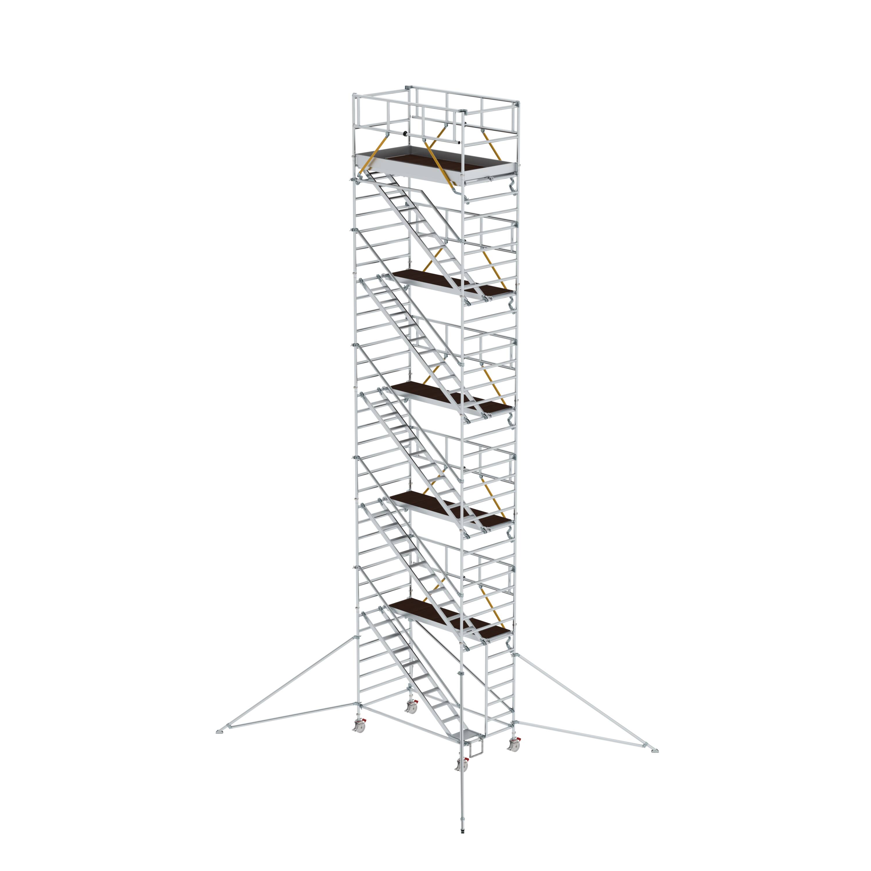 MUNK Rollgerüst SG 1,35 x 2,45 m mit Schrägaufstiegen & Ausleger