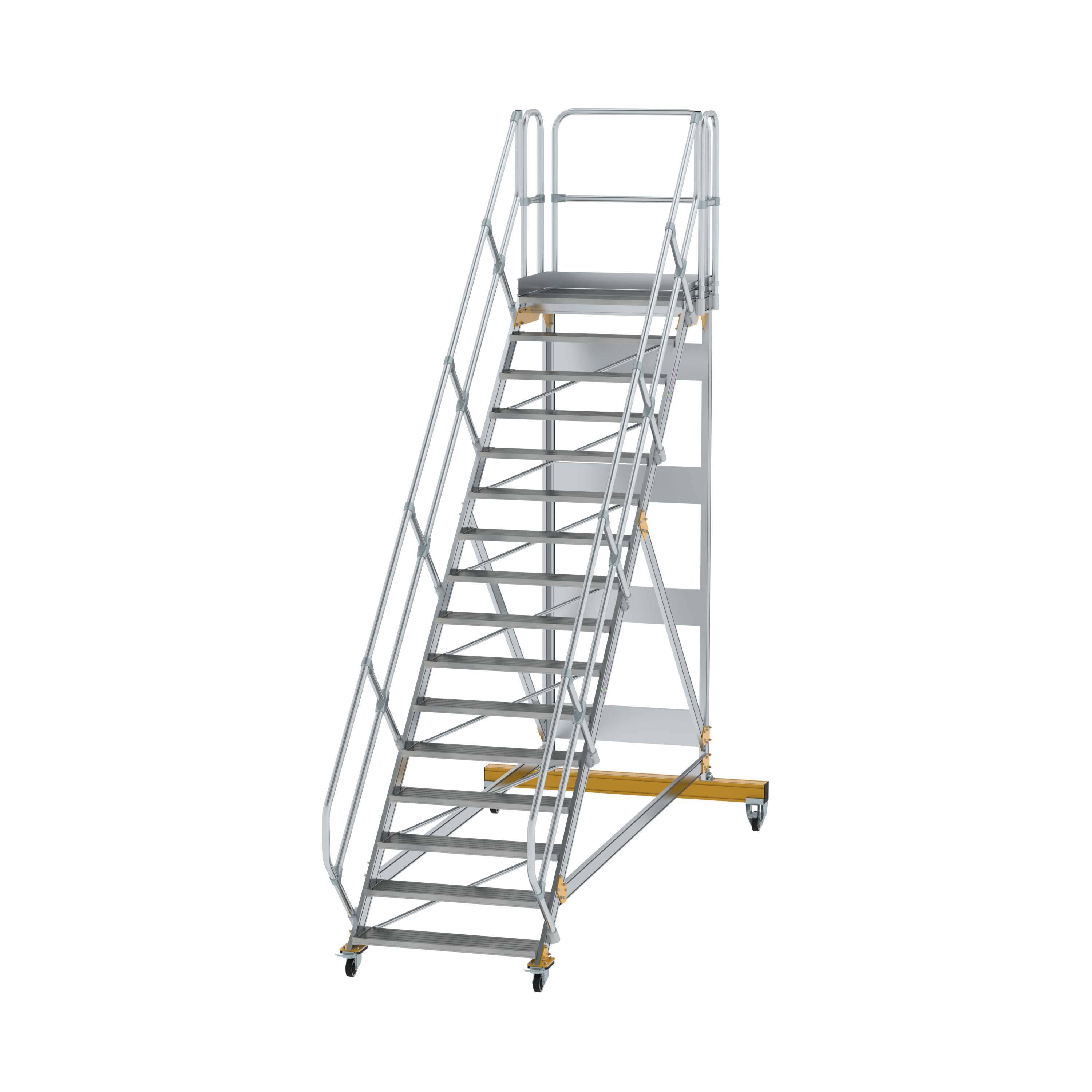 MUNK Plattformtreppe 45° fahrbar Stufenbreite 1000mm