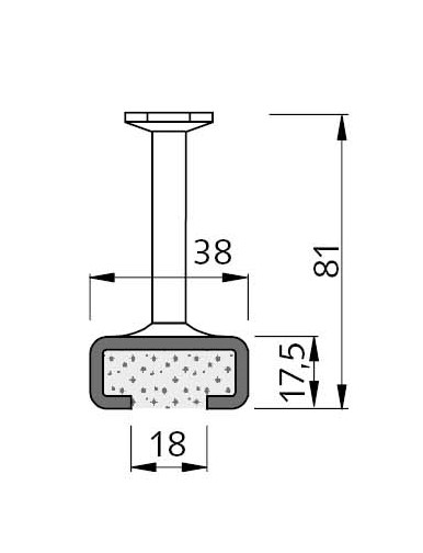 Halfen Ankerschiene Edelstahl CE HTA-CE 38/17-D4-100mm-KF-Ank.A4