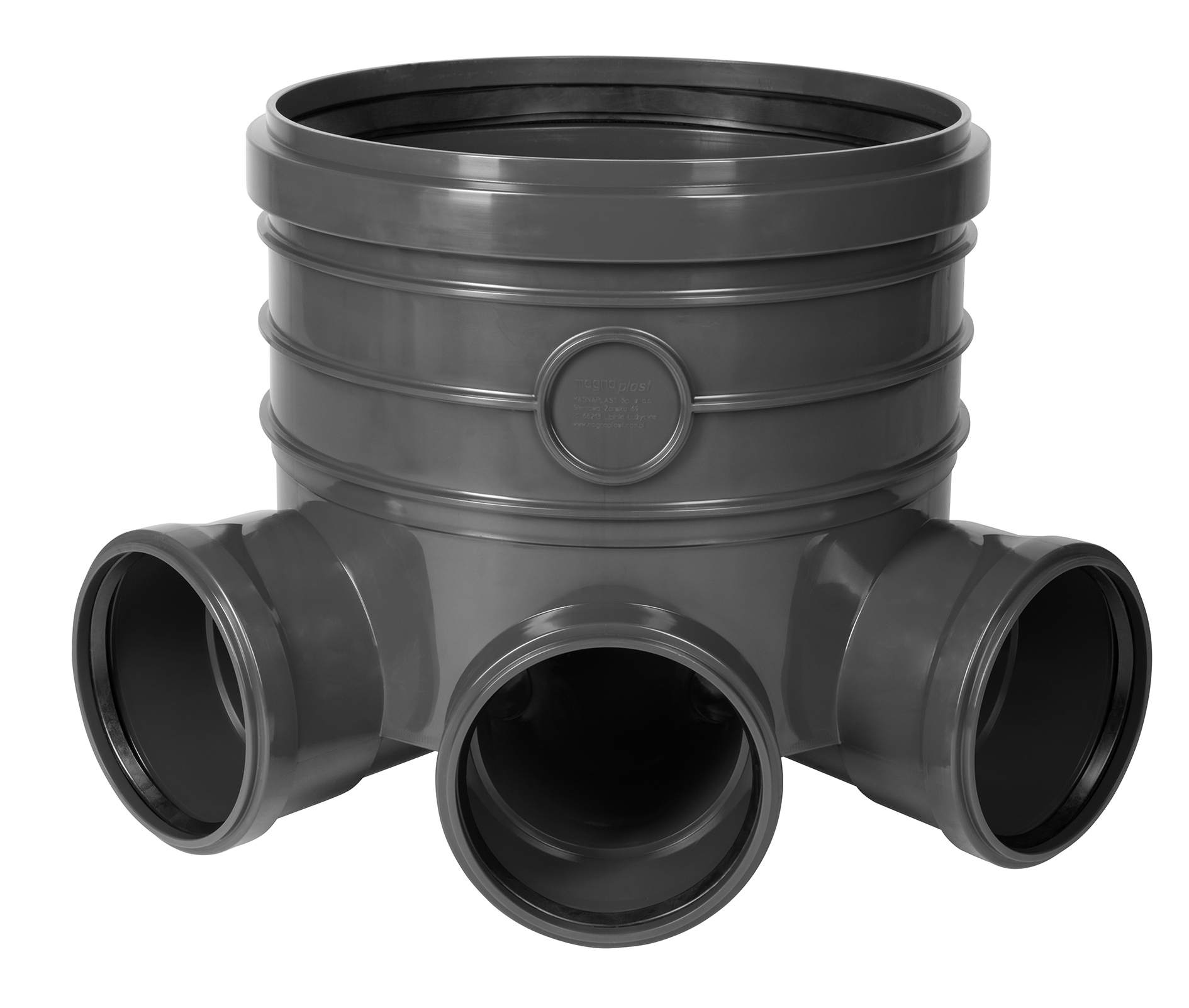 Schachtsystem DN/OD 400  RML aus PP 3 Einläufe/1 Auslauf DN 110 KG-Rohr