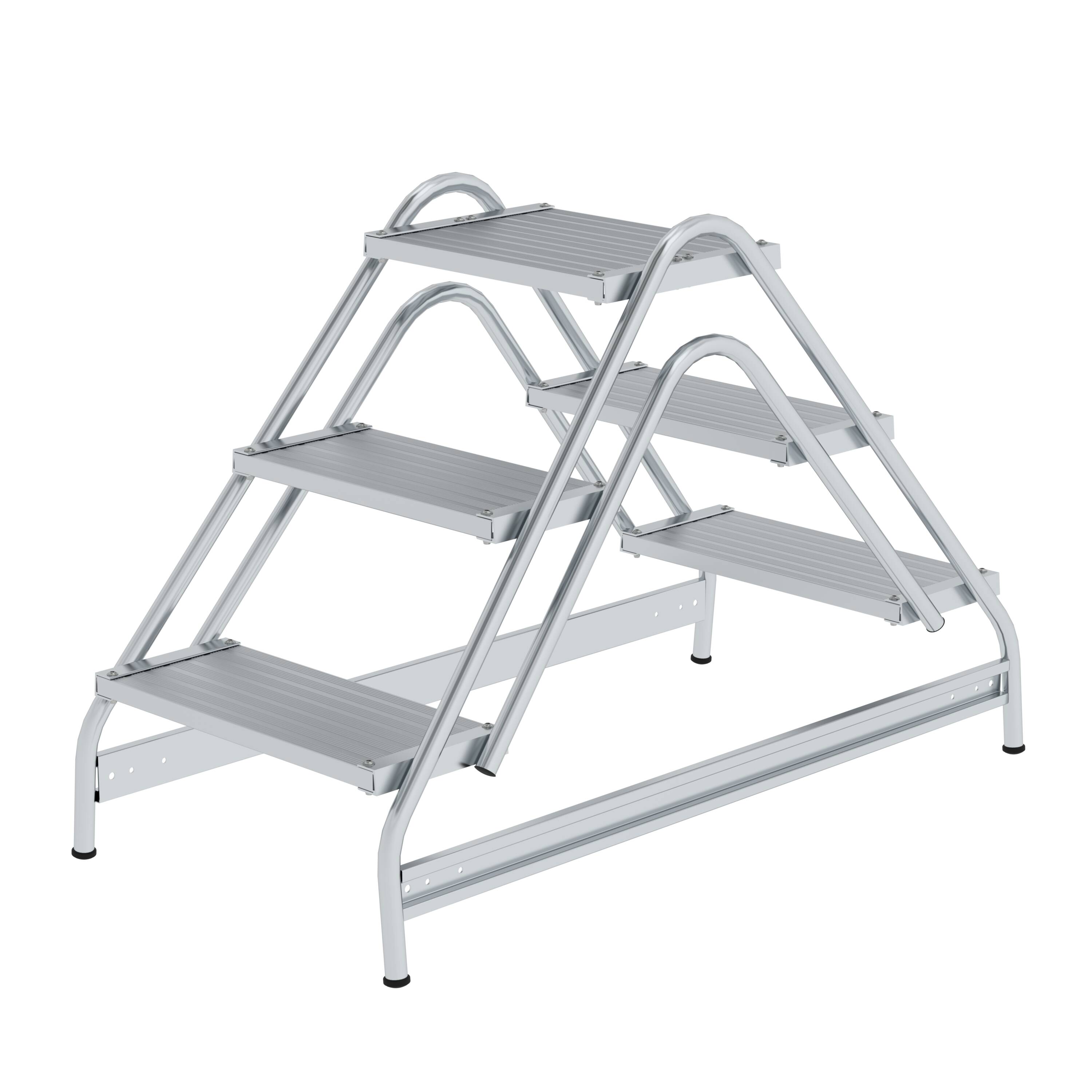 MUNK Arbeitspodest beidseitig begehbar Aluminium geriffelt