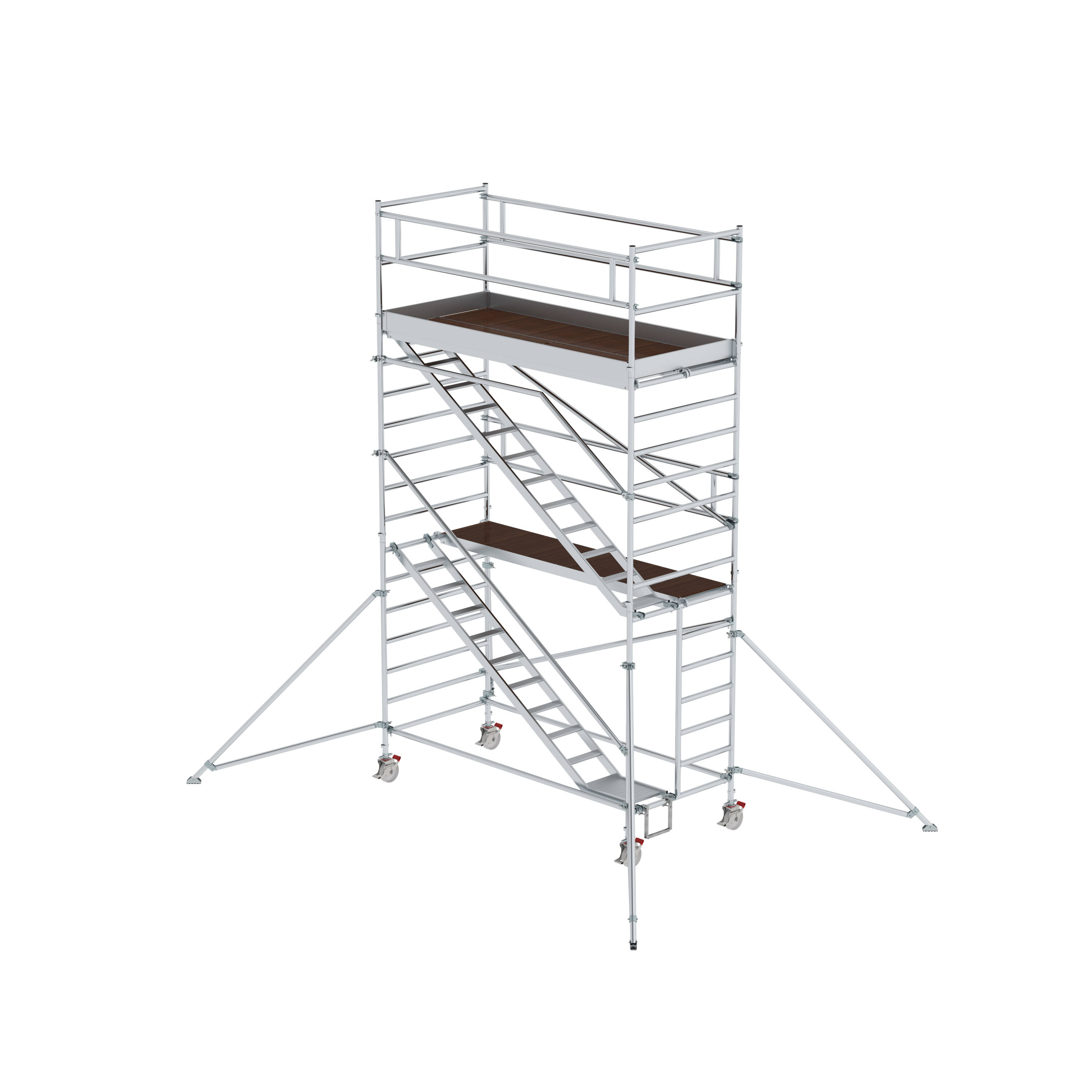MUNK Rollgerüst 1,35 x 3,0 m mit Schrägaufstiegen & Ausleger