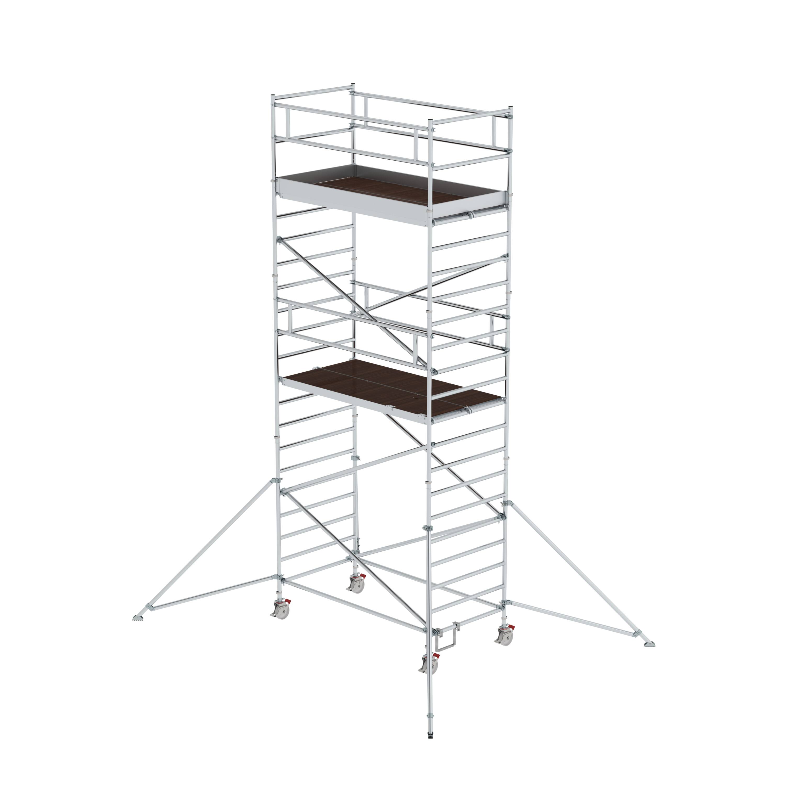 MUNK Rollgerüst 1,35 x 2,45 m mit Ausleger & Doppel-Plattform