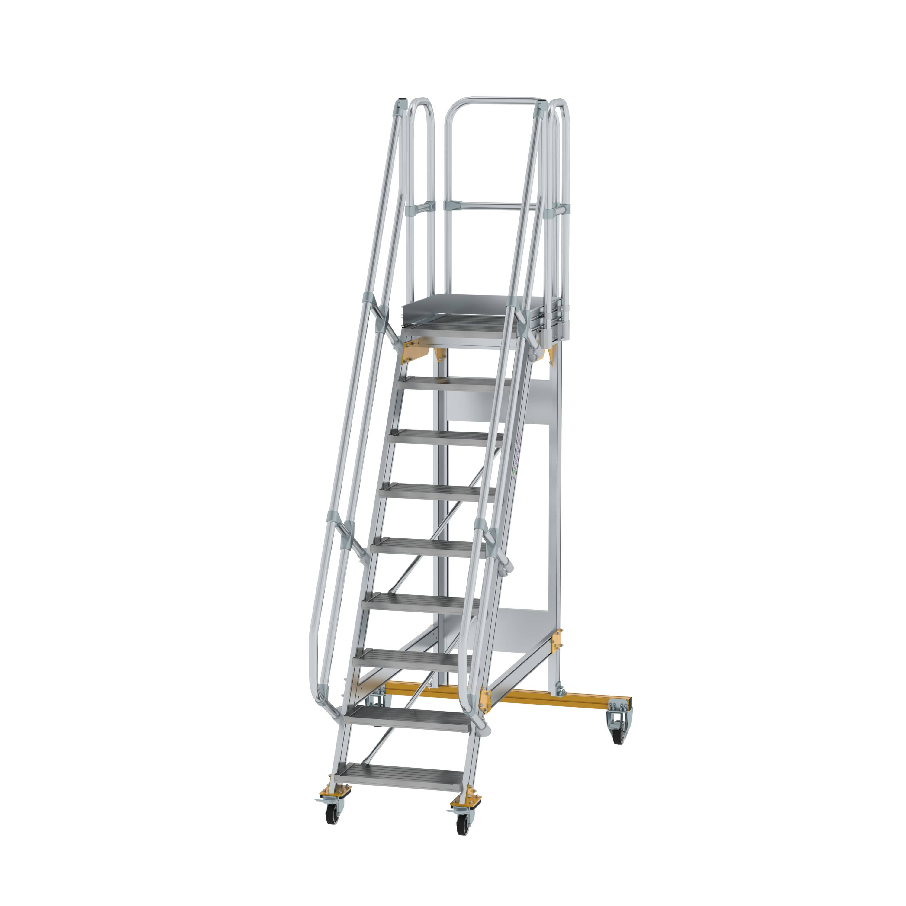 MUNK Plattformtreppe fahrbar 60° Stufenbreite 600 mm