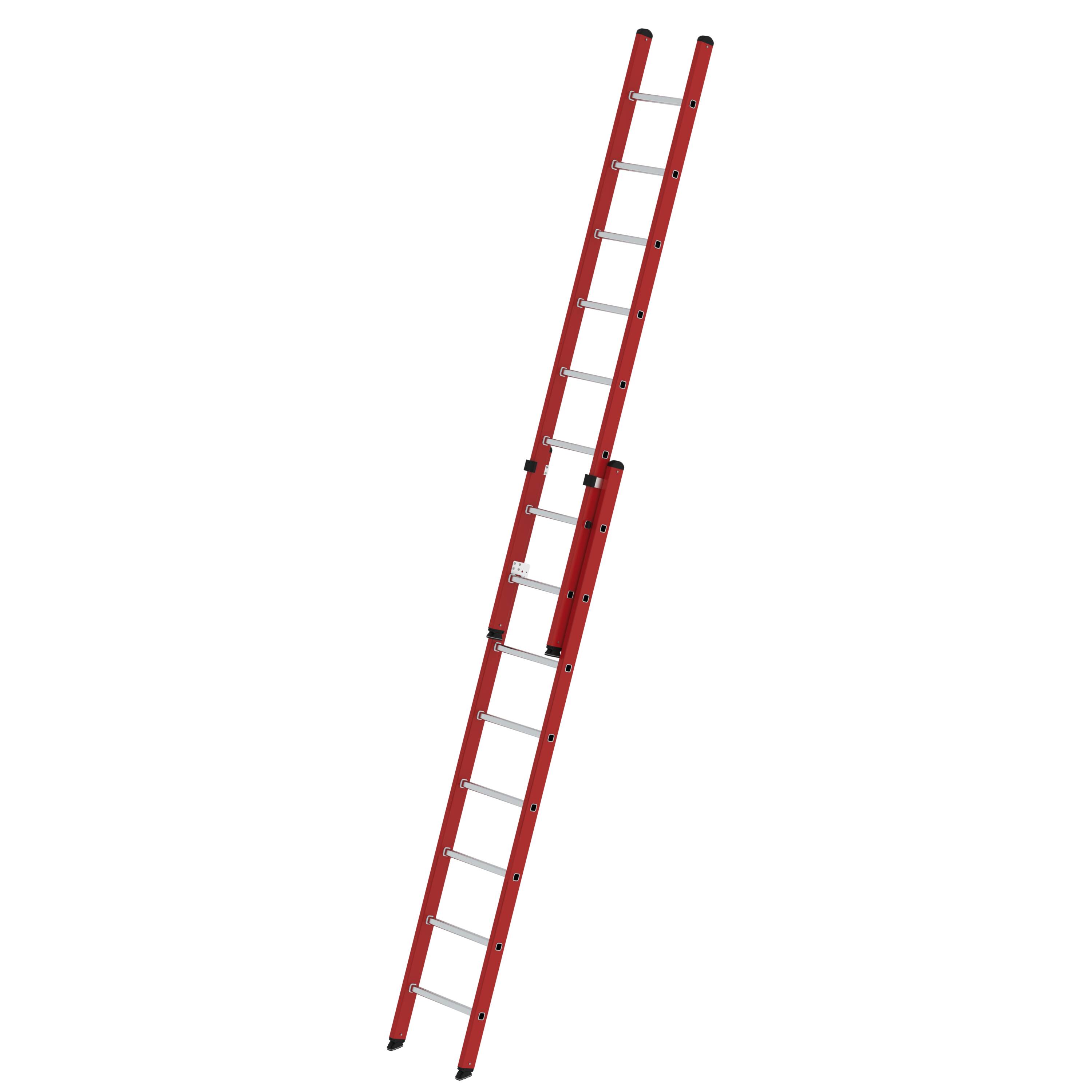 MUNK Sprossen-Schiebeleiter 2-teilig GFK/Alu ohne Traverse