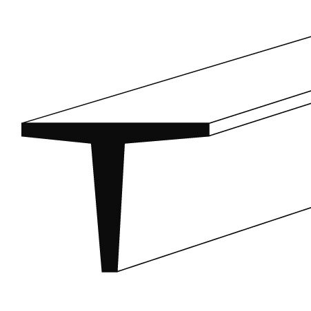 Blankstahl S235JRC+C T- Stahl 40 x 40 x 4 mm