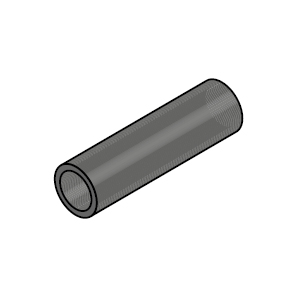 Hohlstab PVC dunkelgrau