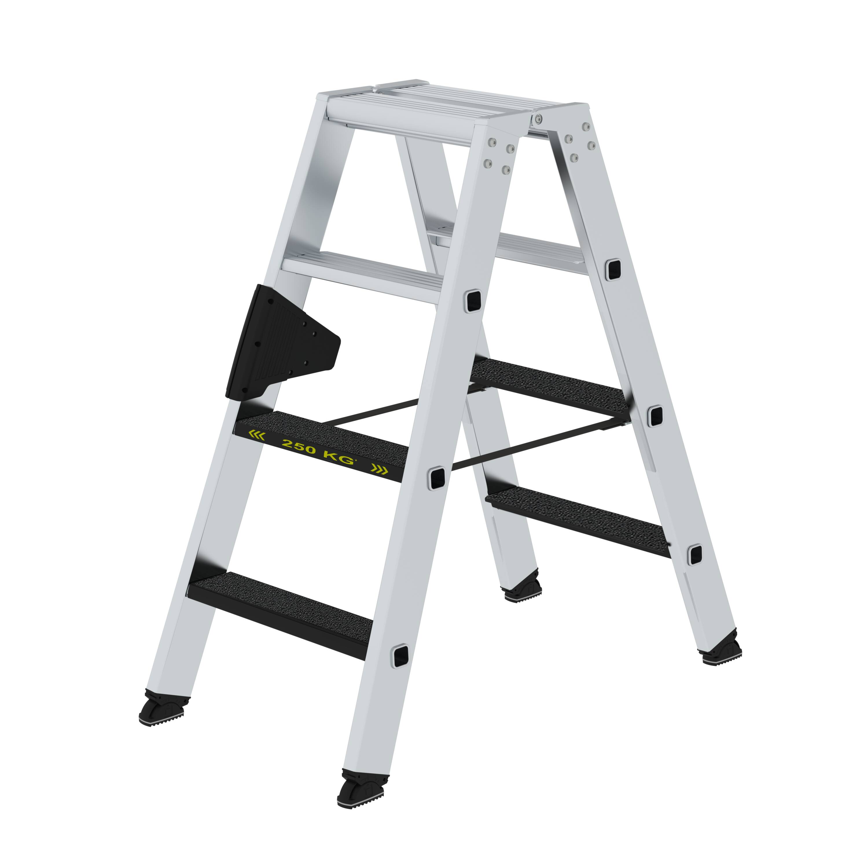 MUNK Stufen-Stehleiter 250 kg beidseitig begehbar mit clip-step R13
