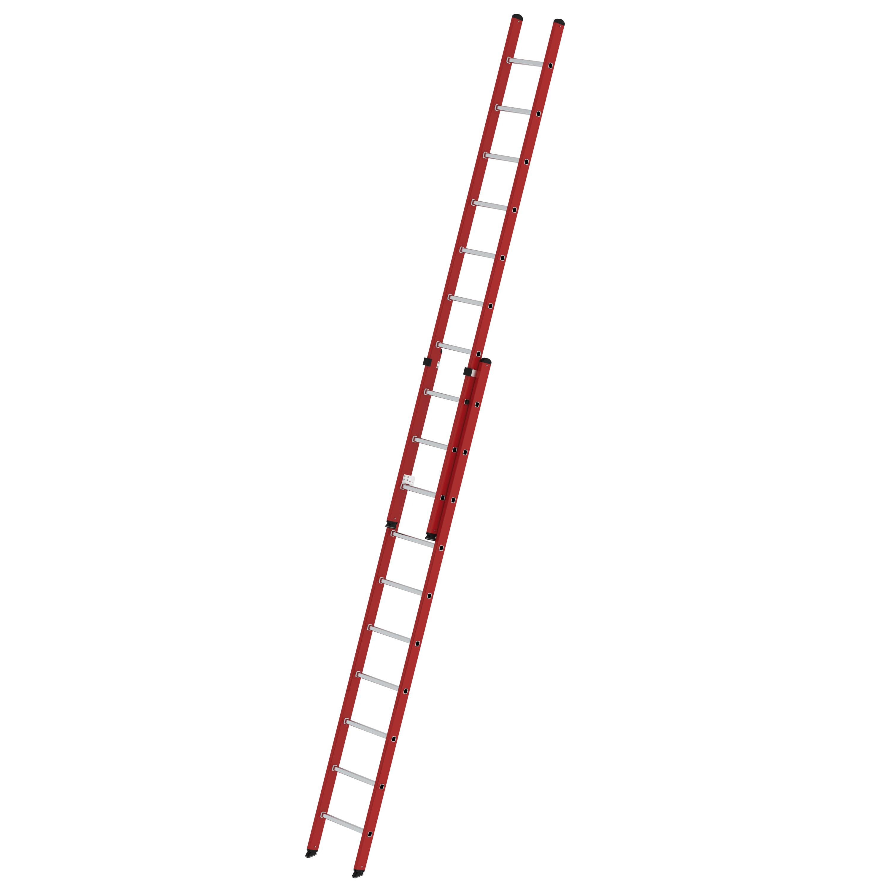 MUNK Sprossen-Schiebeleiter 2-teilig GFK/Alu ohne Traverse