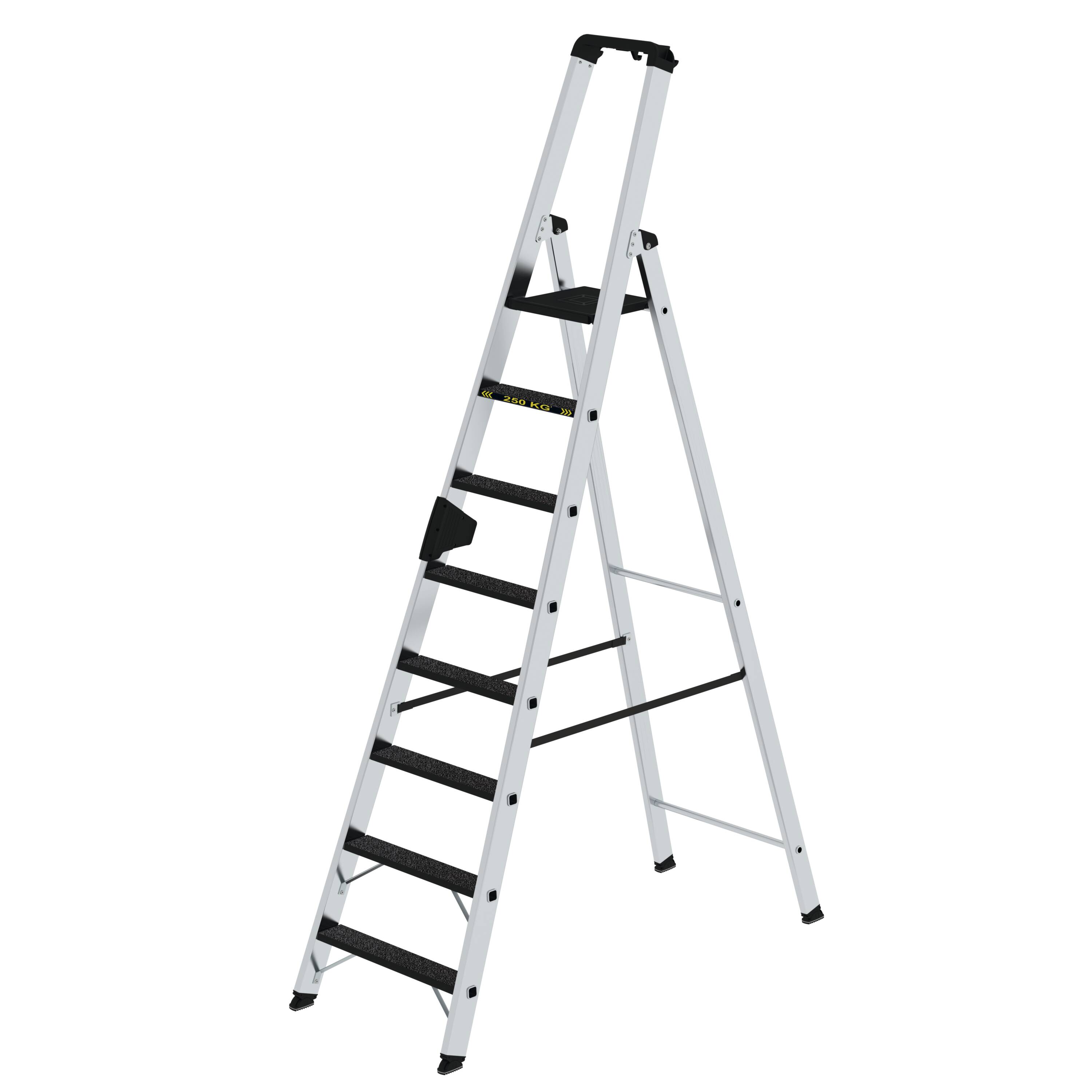 MUNK Stufen-Stehleiter 250 kg einseitig begehbar mit clip-step R13