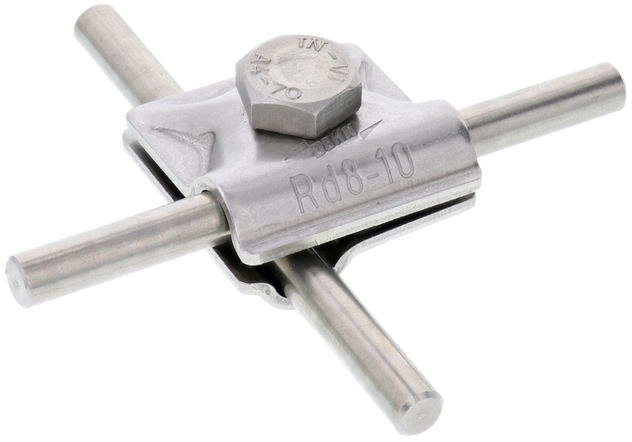 MV-Klemme Wkst.: NIRO (V4A) Klemm- bereich: Rd 8-10mm Dehn Art.Nr. 390 079