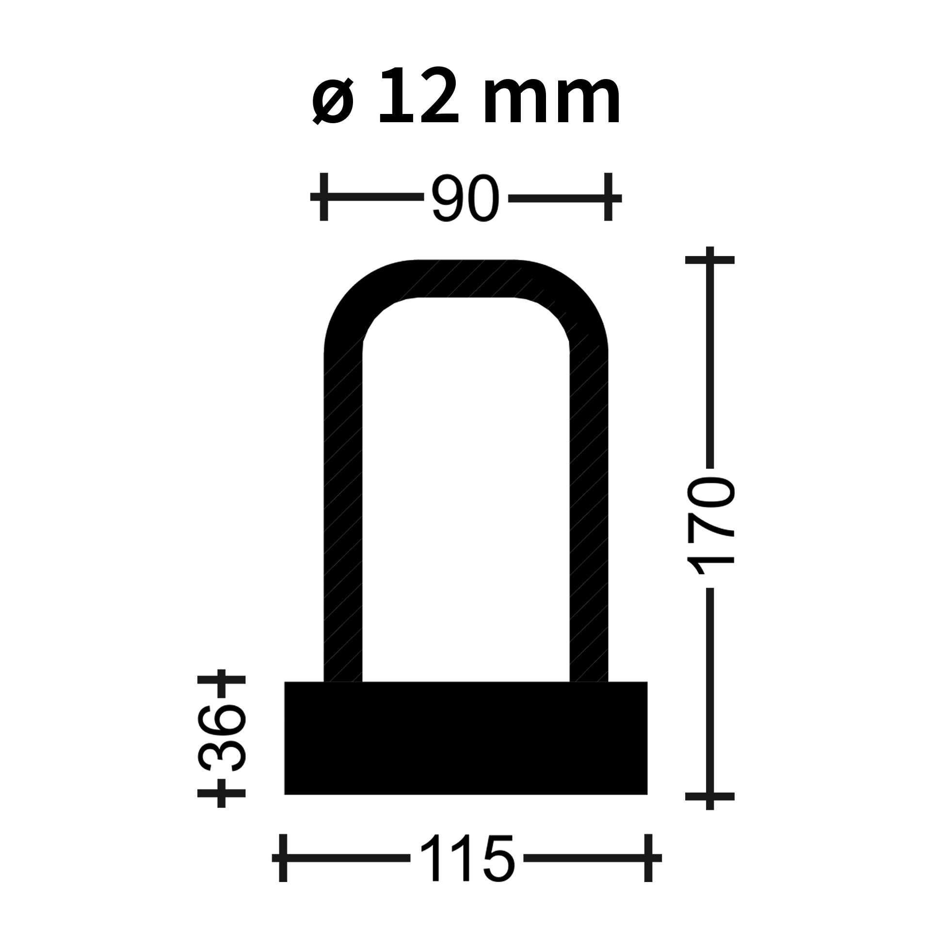 NEVOGA PLEXUS AbZ Rückbiegeansch. Boxbreite= 11,5cm, 12/15, Typ"B"