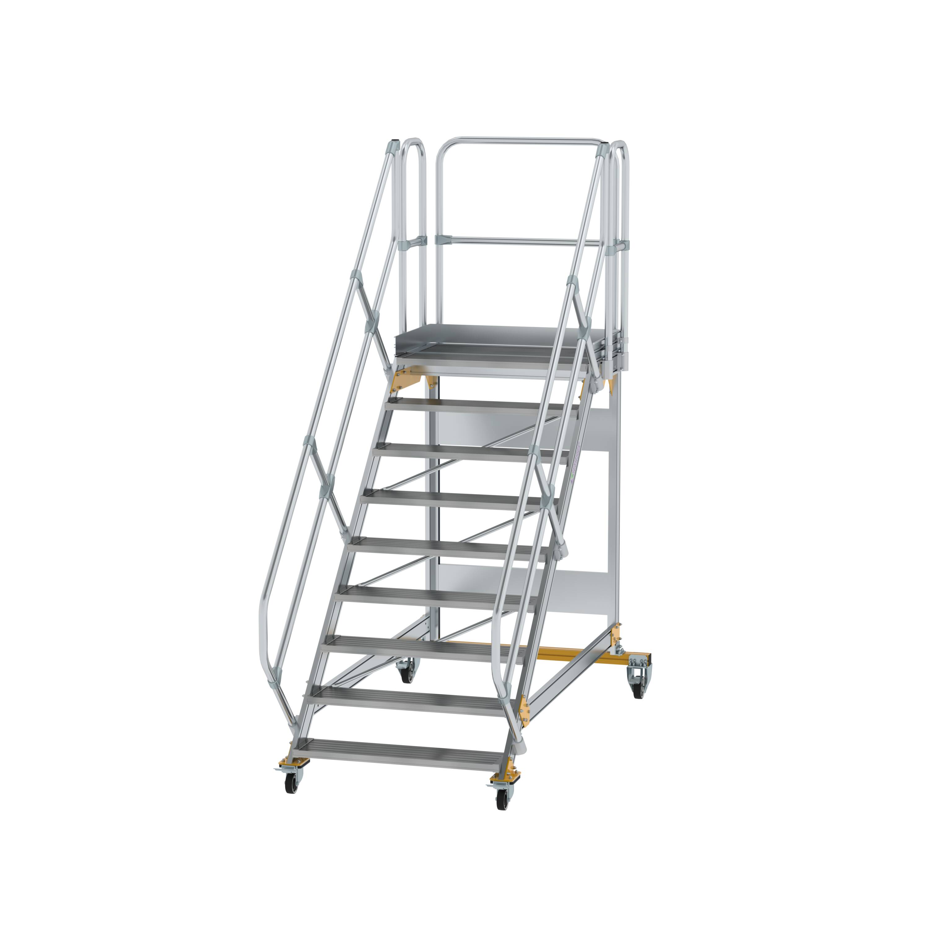 MUNK Plattformtreppe 45° fahrbar Stufenbreite 1000mm
