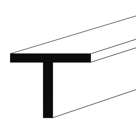 Edelstahl 1.4301 T-Profil 30 x 30 x 3 mm