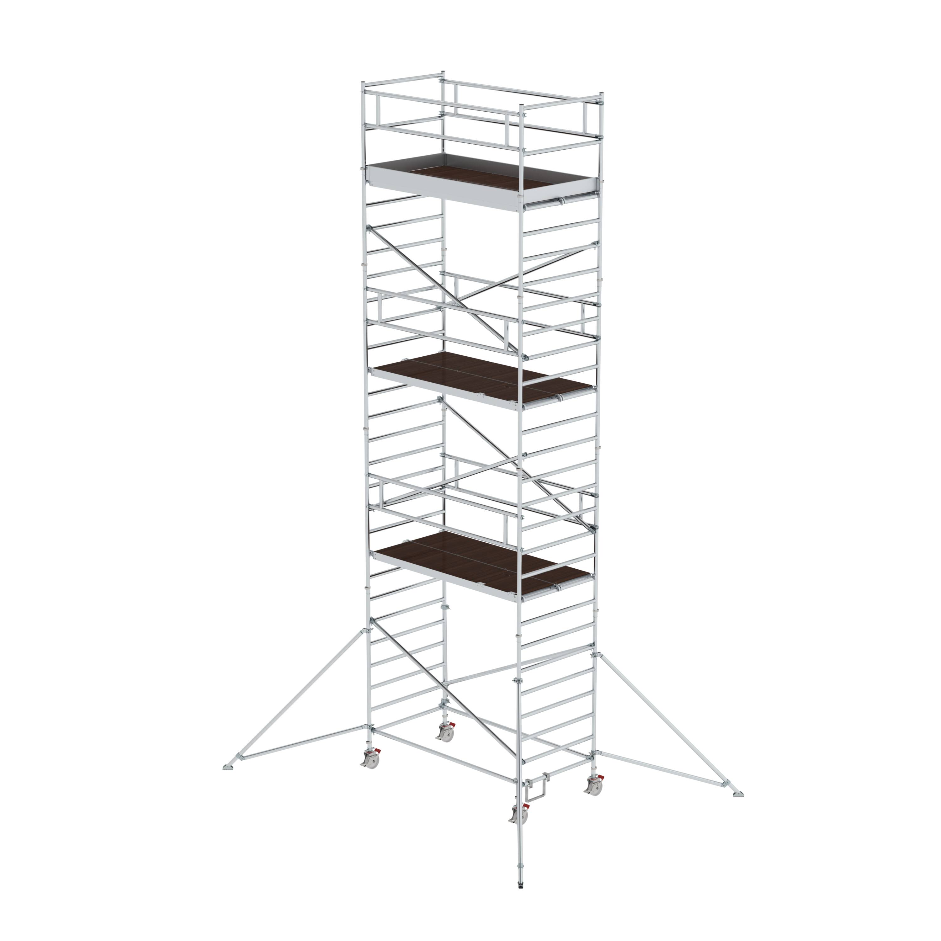 MUNK Rollgerüst 1,35 x 2,45 m mit Ausleger & Doppel-Plattform