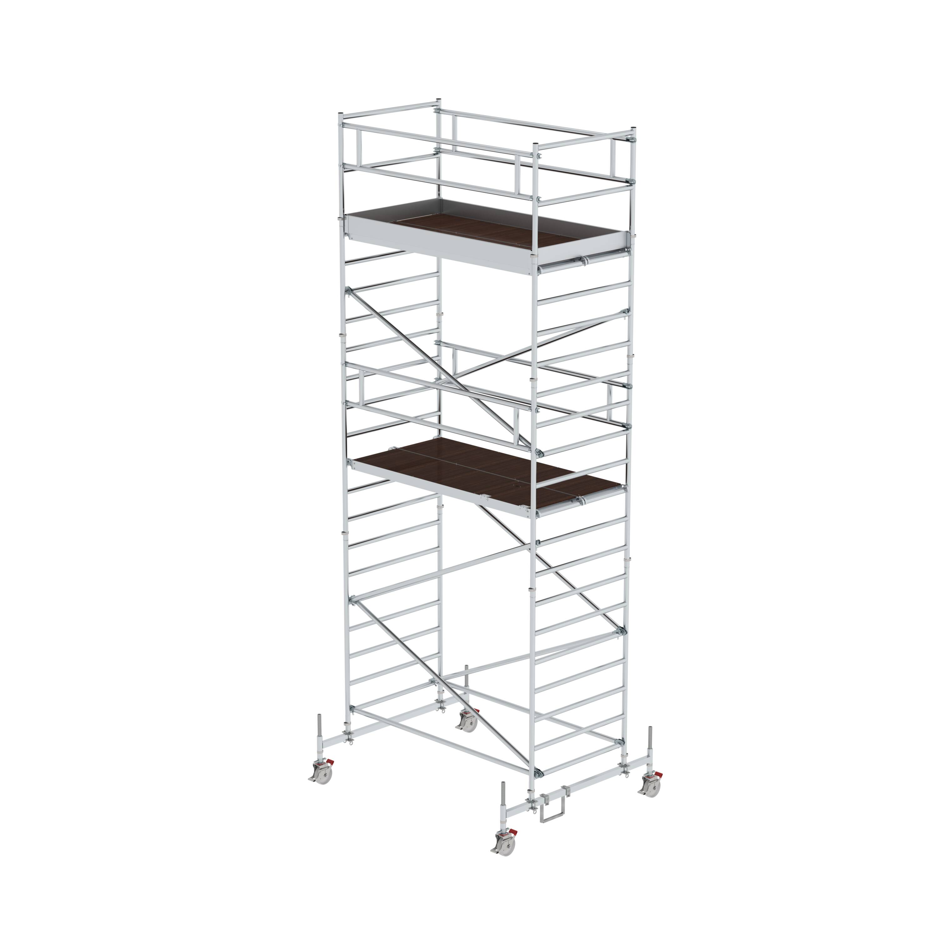 MUNK Rollgerüst 1,35 x 2,45 m mit Fahrbalken & Doppel-Plattform