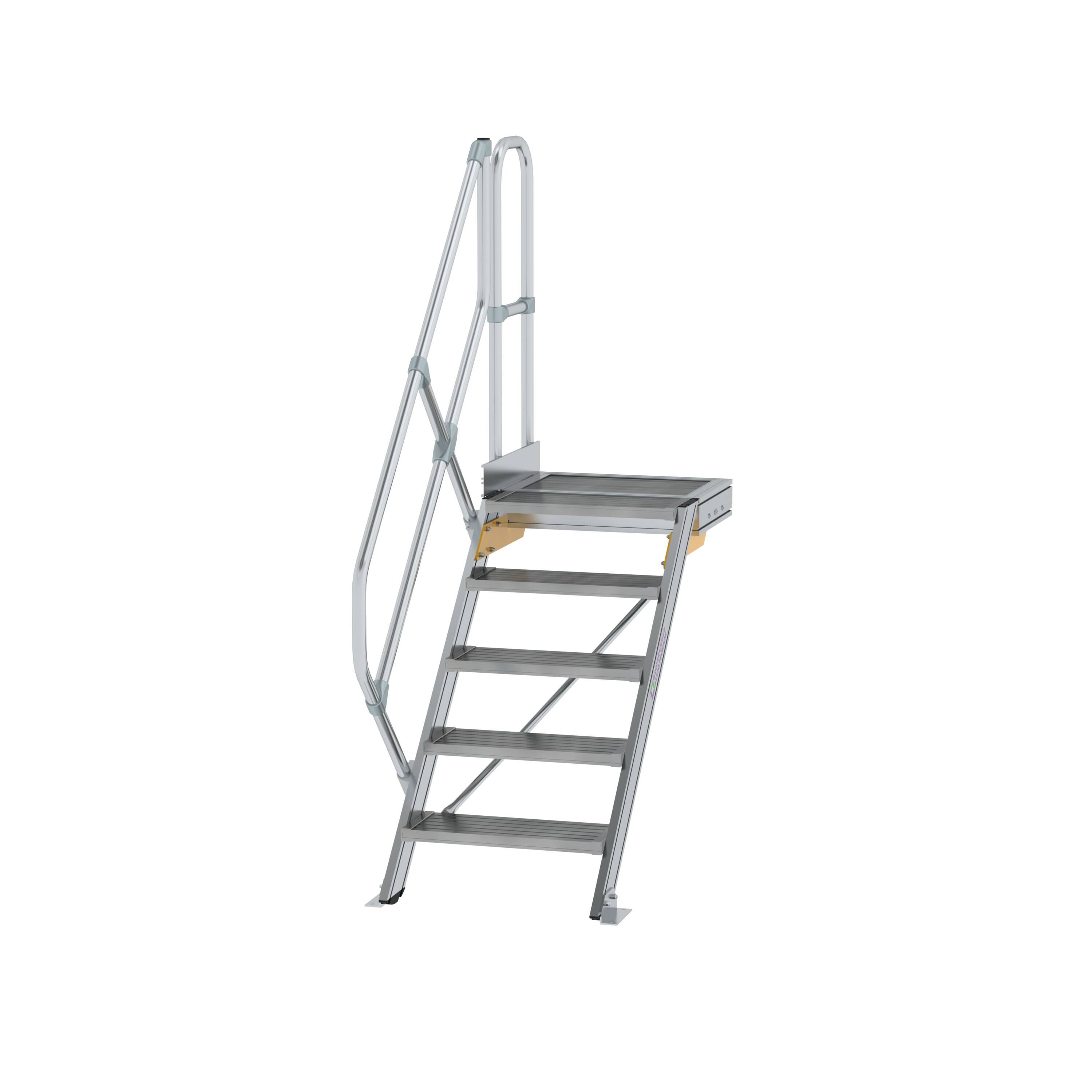 MUNK Treppe mit Plattform 45° Stufenbreite 600 mm