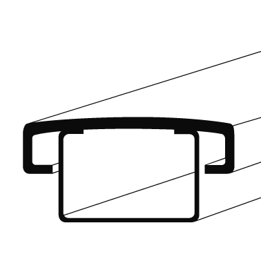 Brückengeländerhandlauf S235JR, Obergurt offen 120 x 25 x 20 x 4 mm / 6 m