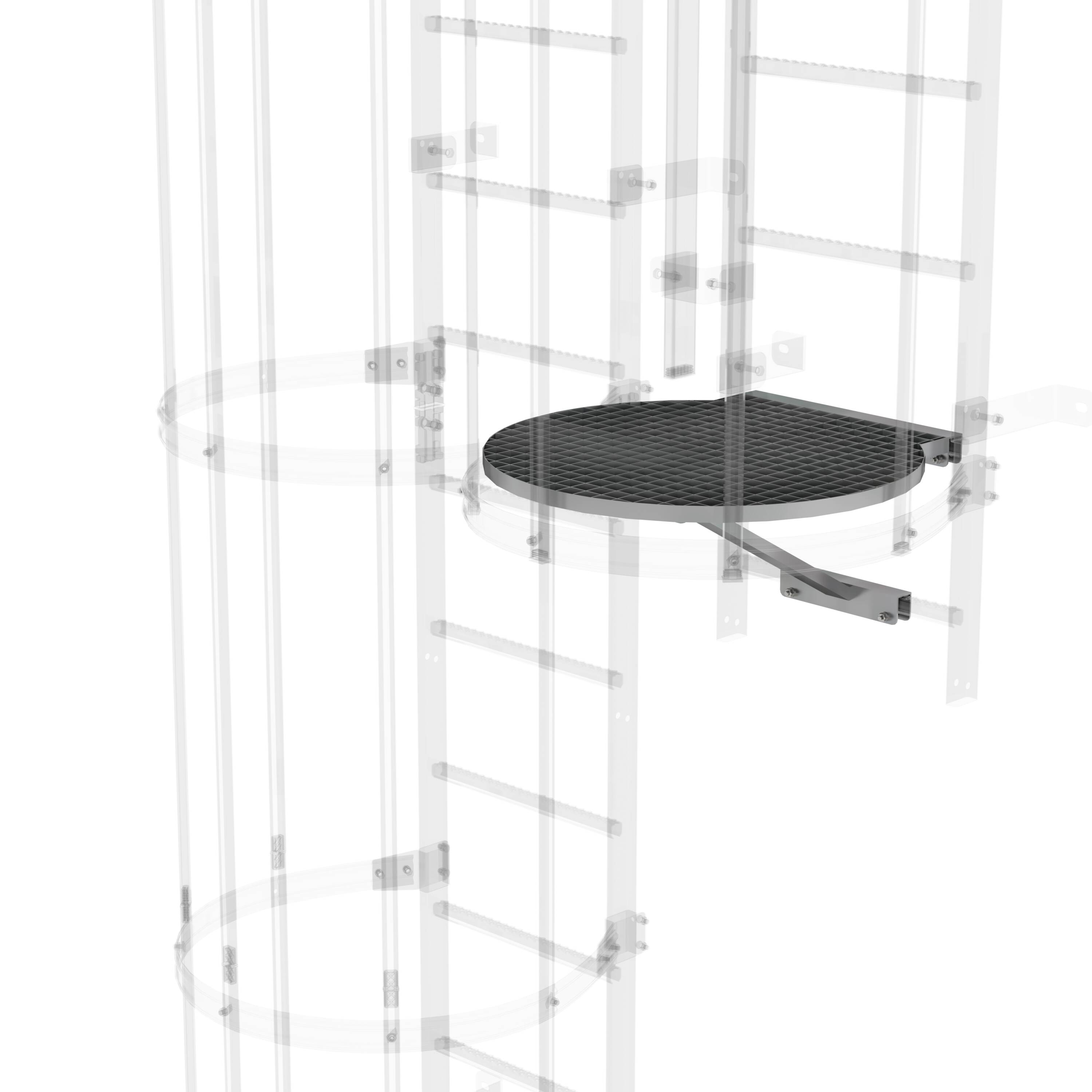 MUNK Umsteigeplattform zwischen Leiterzügen Ø 700 mm