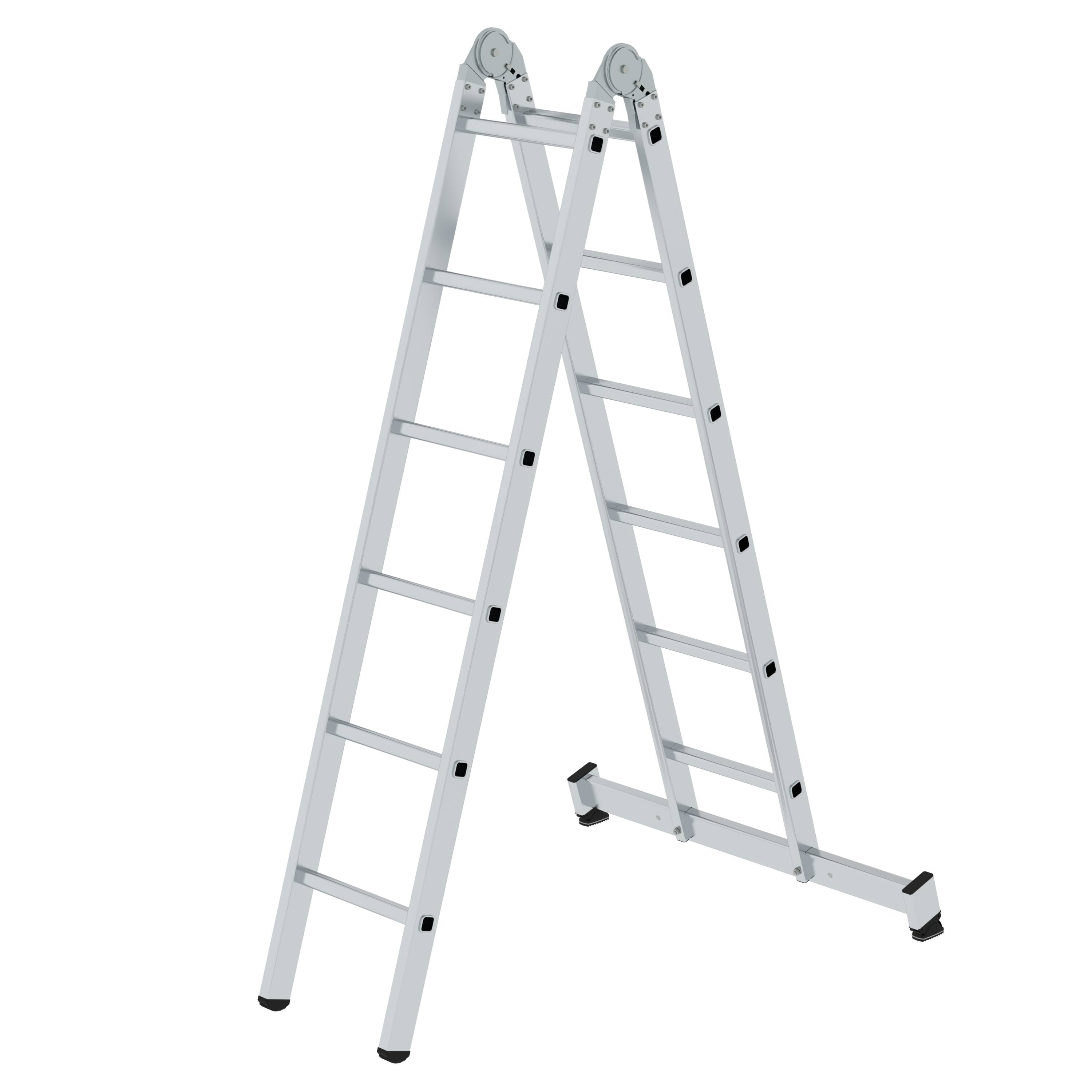 MUNK Klappleiter 2-teilig mit nivello®-Traverse