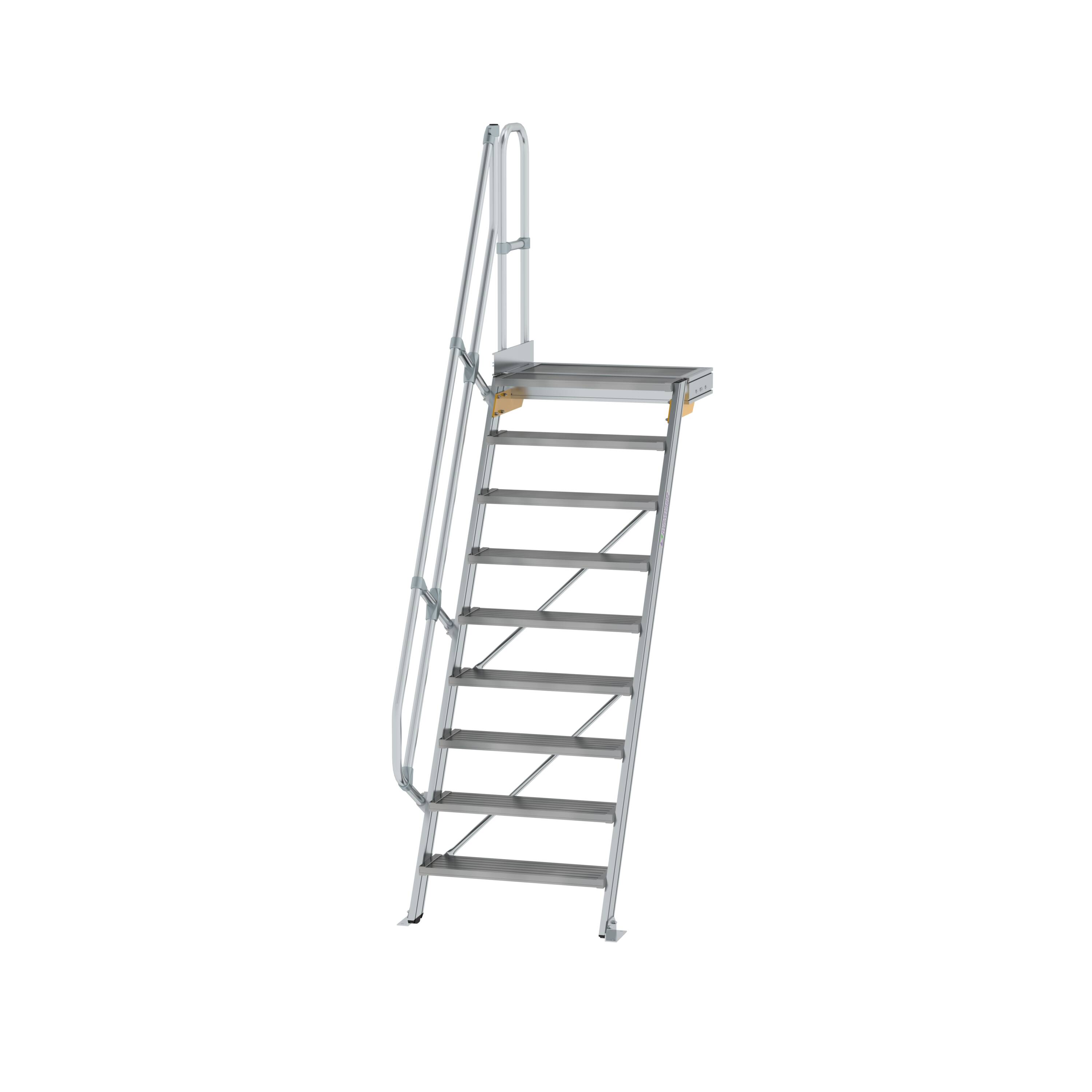 MUNK Treppe mit Plattform 60° Stufenbreite 800 mm