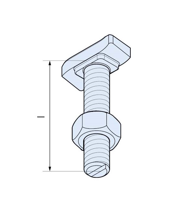 Halfenschraube A4 Güte 70 HS 38/17 M16x50