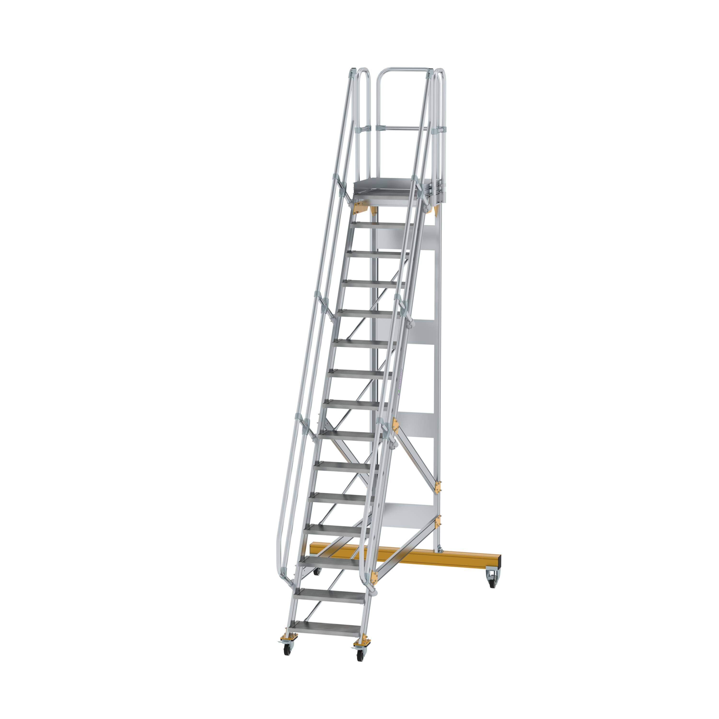 MUNK Plattformtreppe fahrbar 60° Stufenbreite 600 mm
