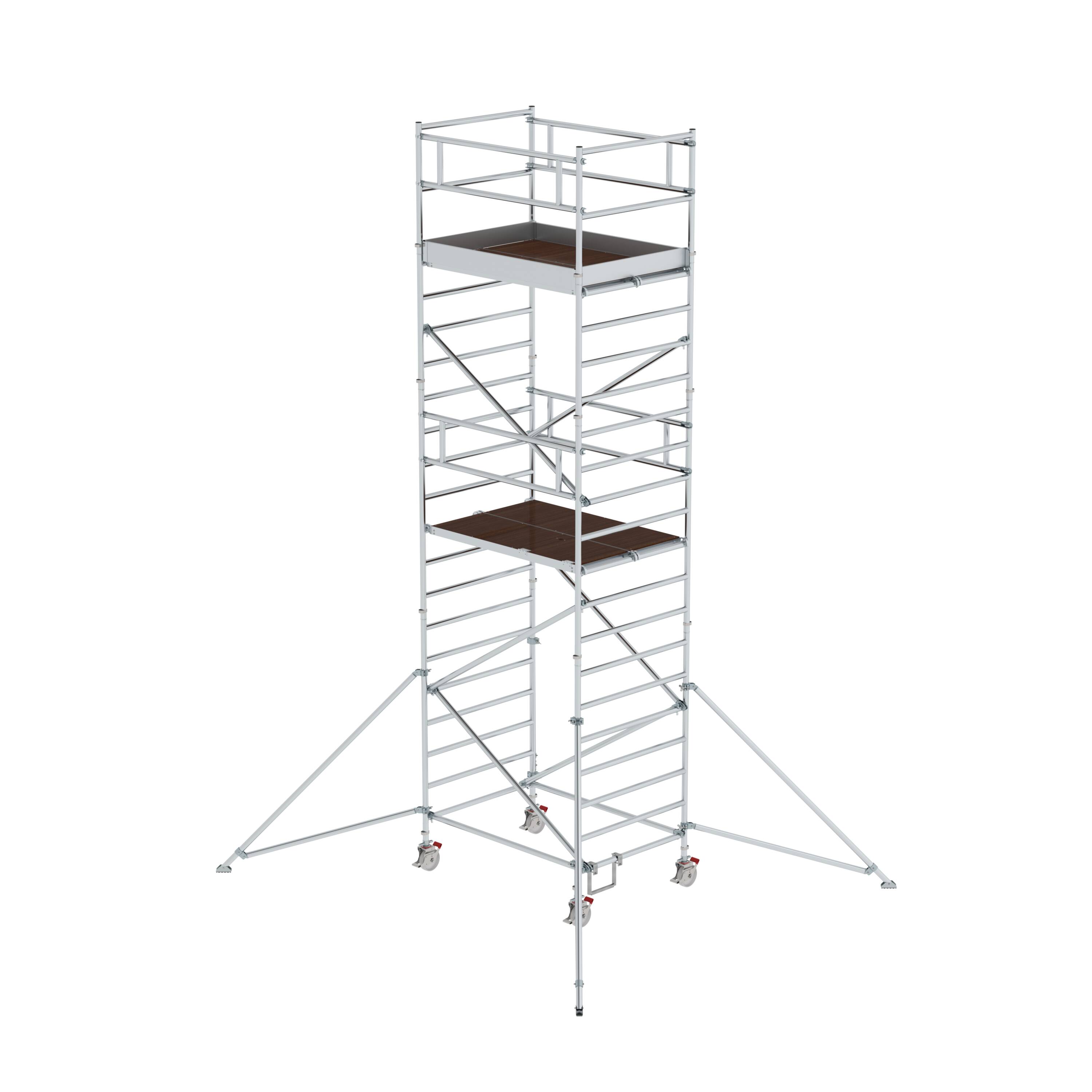 MUNK Rollgerüst 1,35 x 1,80 m mit Ausleger & Doppel-Plattform