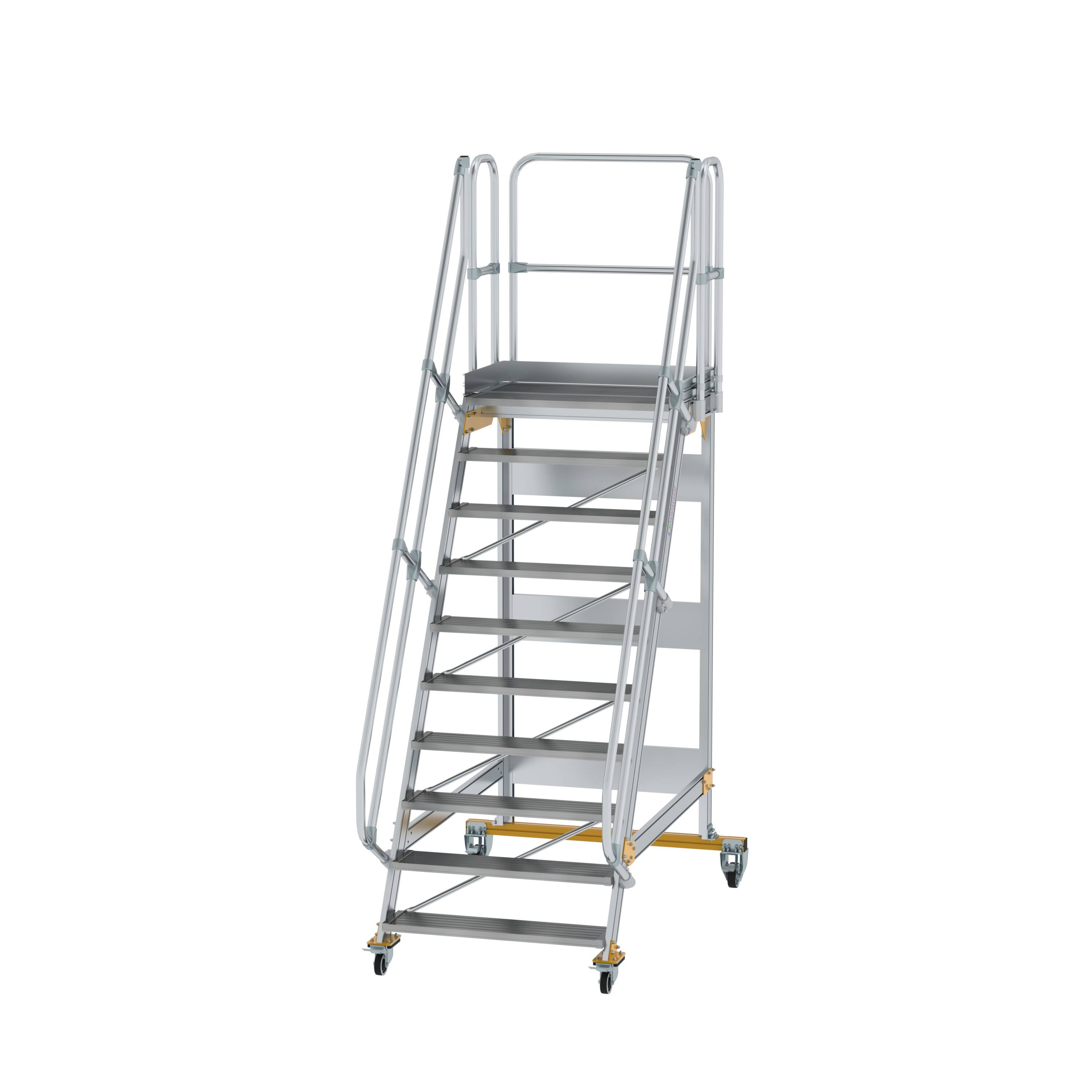 MUNK Plattformtreppe fahrbar 60° Stufenbreite 1000 mm
