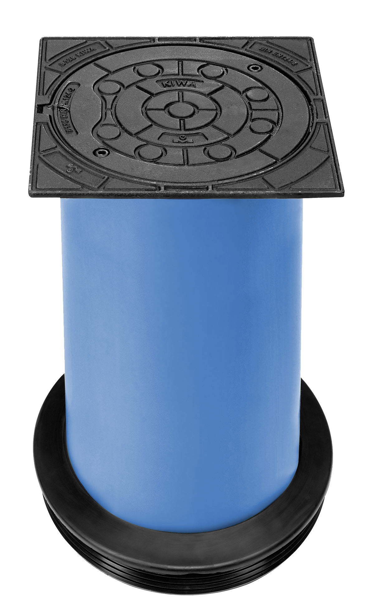 PP-Teleskopabdeckung DN/OD 315 blau mit Dichtmanschette Kl.B125 (12,5t) o.L