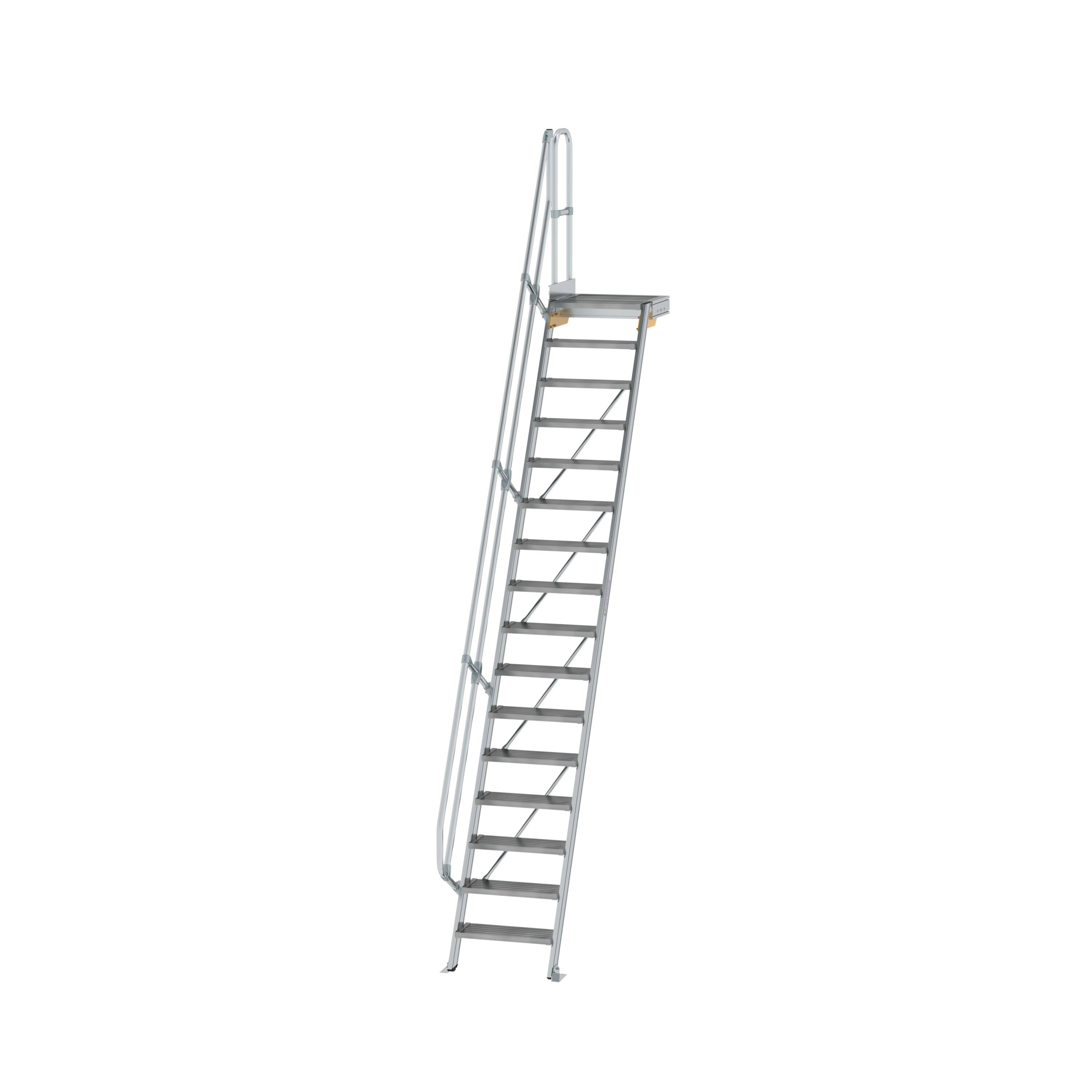 MUNK Treppe mit Plattform 60° Stufenbreite 600 mm
