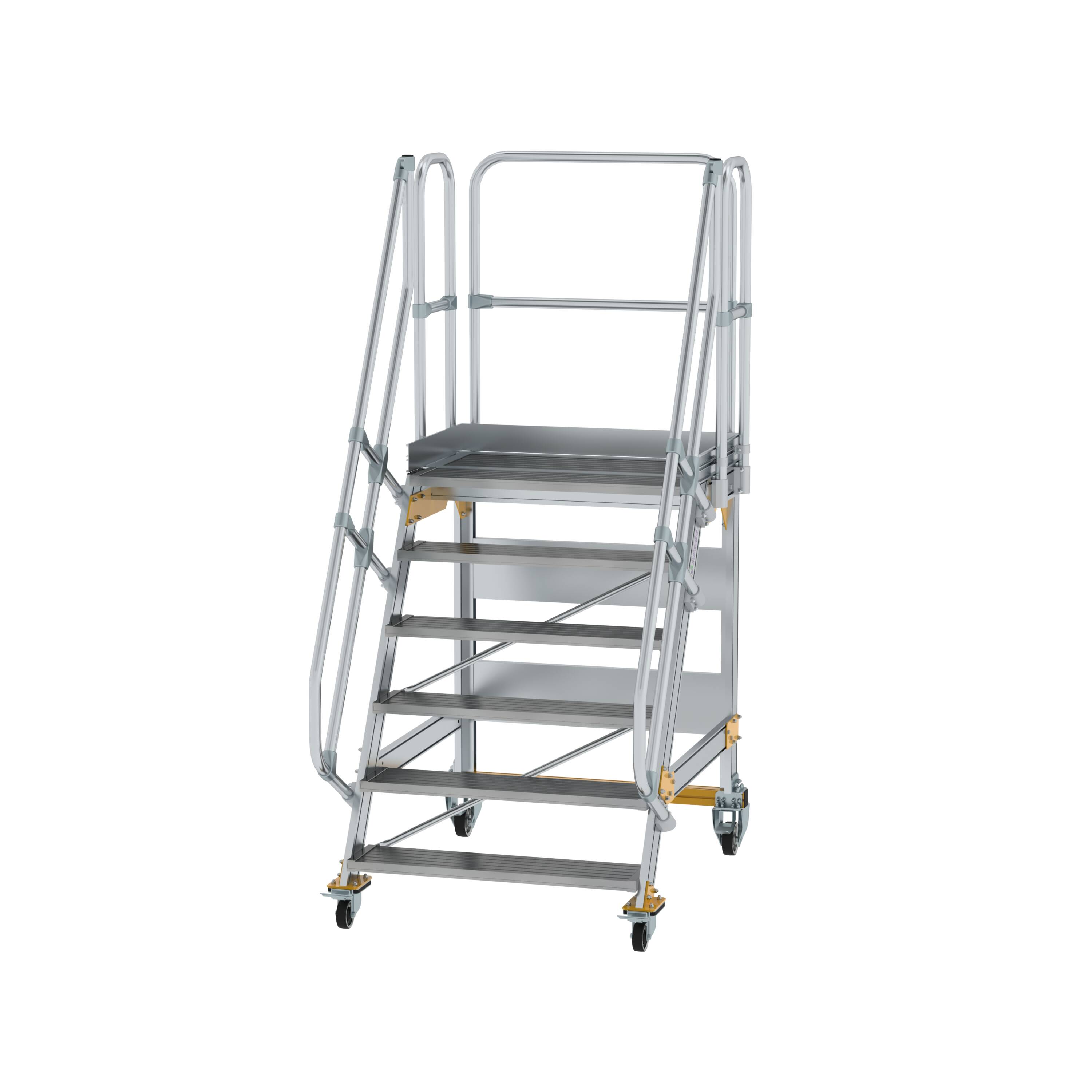 MUNK Plattformtreppe fahrbar 60° Stufenbreite 1000 mm