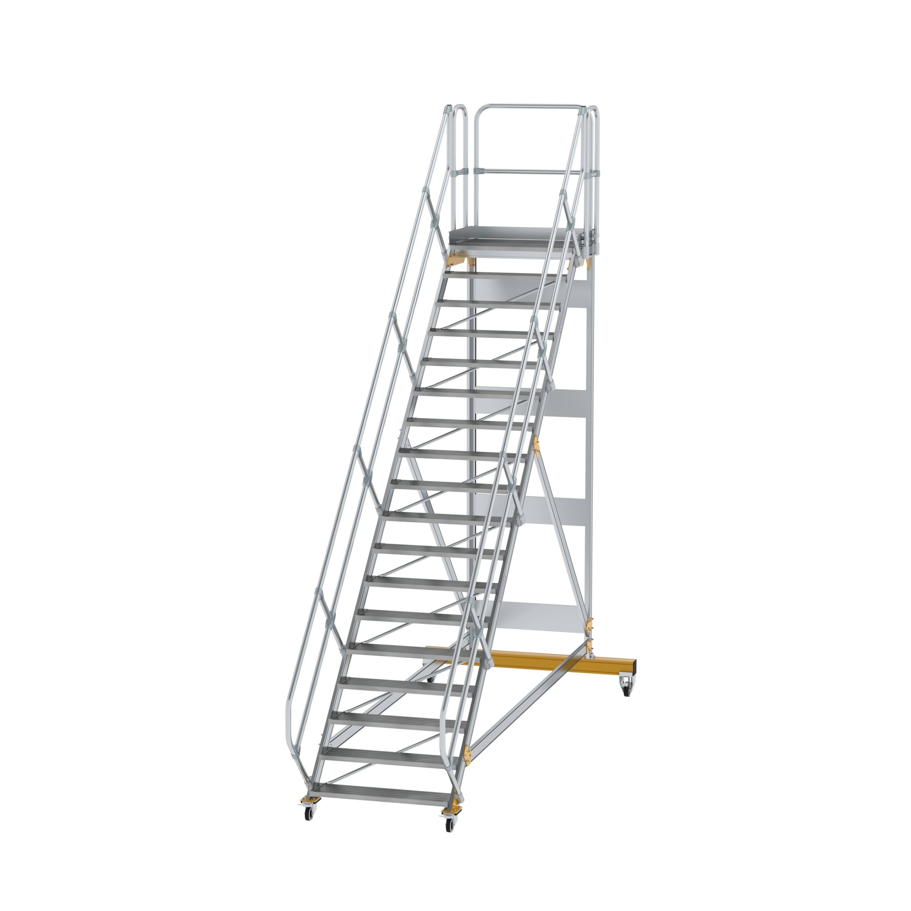 MUNK Plattformtreppe 45° fahrbar Stufenbreite 1000mm