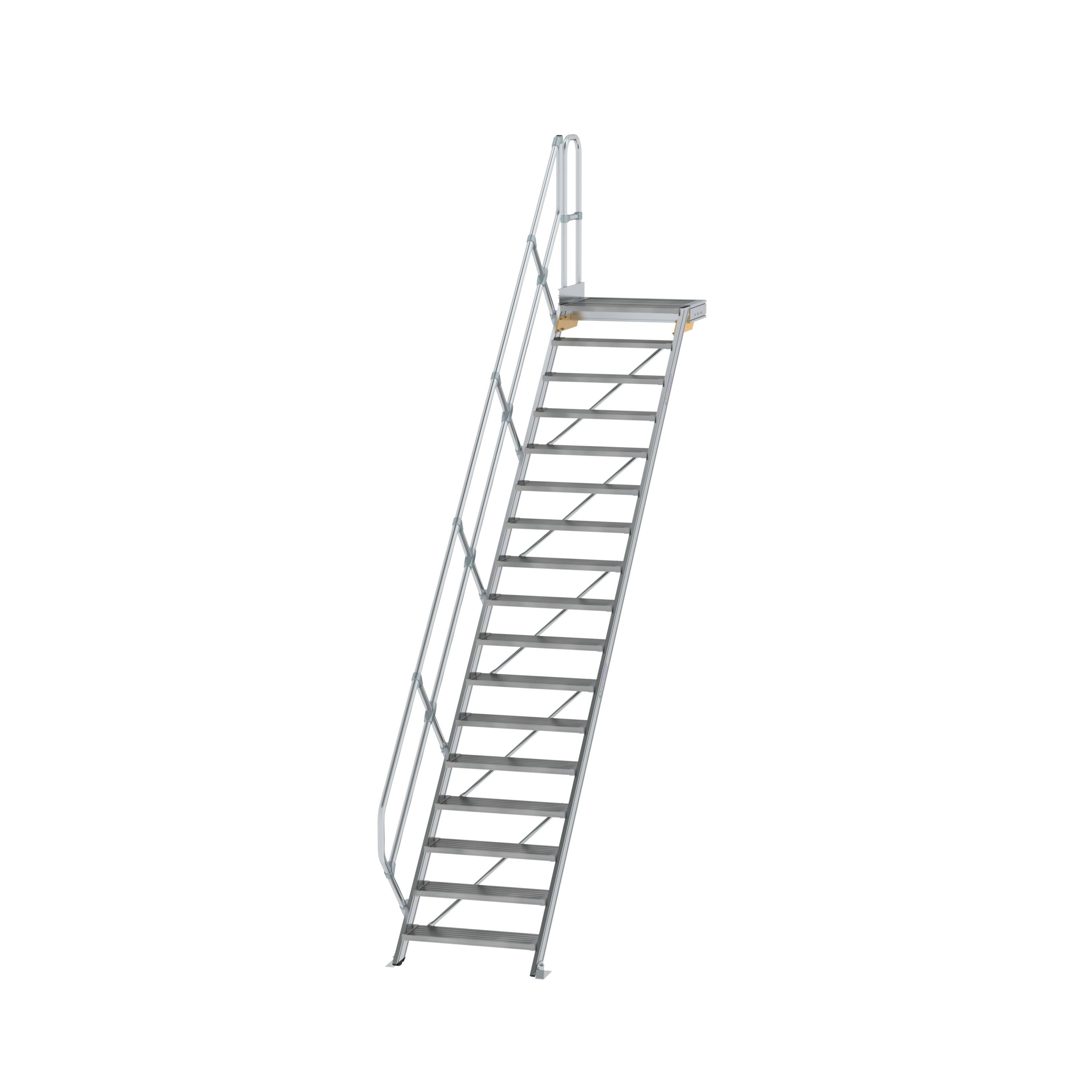 MUNK Treppe mit Plattform 45° Stufenbreite 800 mm