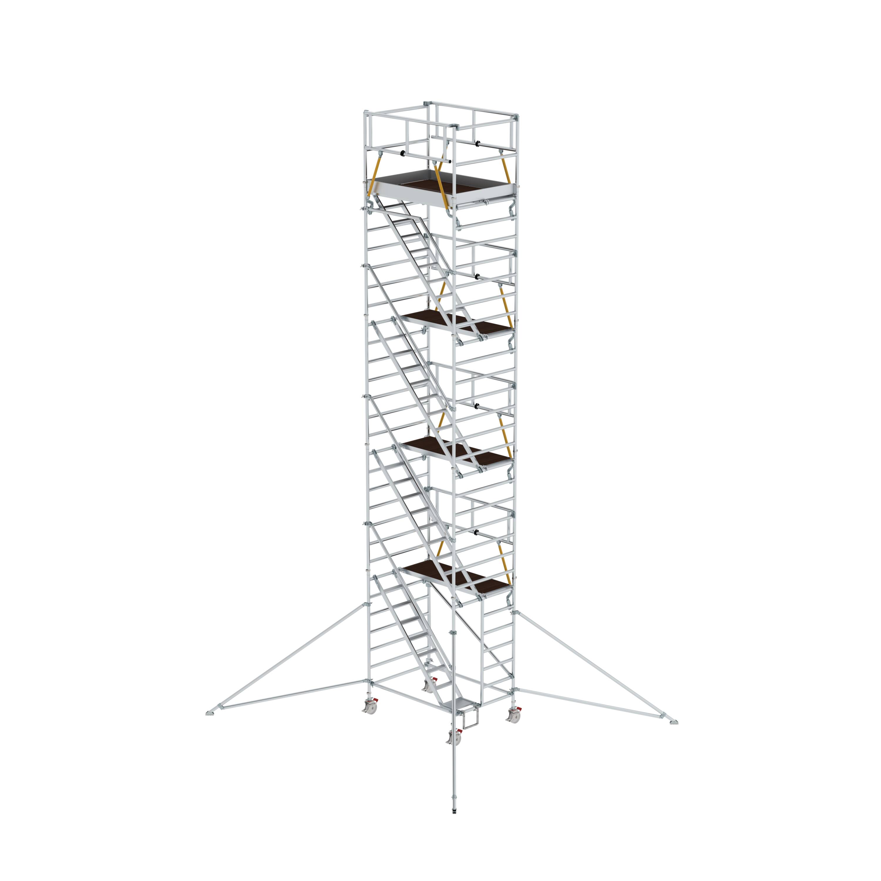 MUNK Rollgerüst SG 1,35 x 1,80 m mit Schrägaufstiegen & Ausleger
