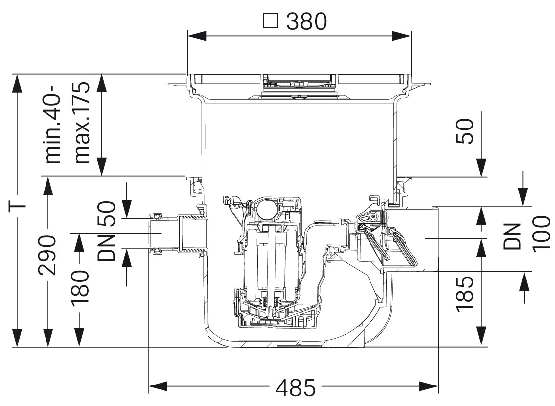 Kessel Art.Nr. 280451S Rückstaupumpanlage Pumpfix S mit schwarzer Abdeckung