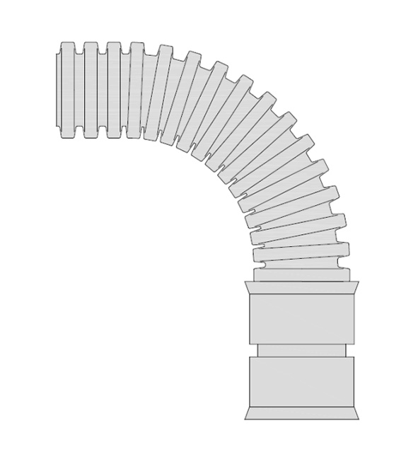 Kabelschutzrohr 90-Grad-Bogen DN 200 (für Hekaplast)
