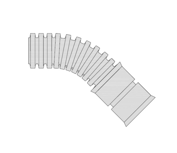 Kabelschutzrohr 45-Grad-Bogen DN 200  (für Hekaplast)