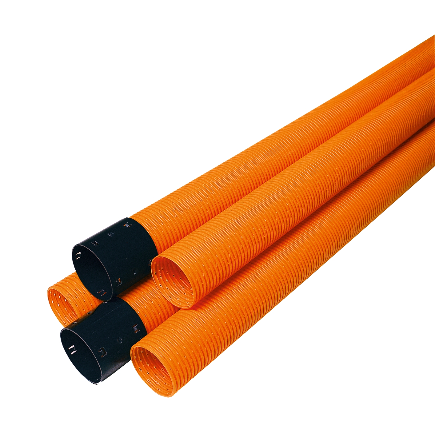 Stangen-Dränrohr DN 100 nach DIN 4095 Länge 2,5m aus PVC, Schlitzung < 1,2mm