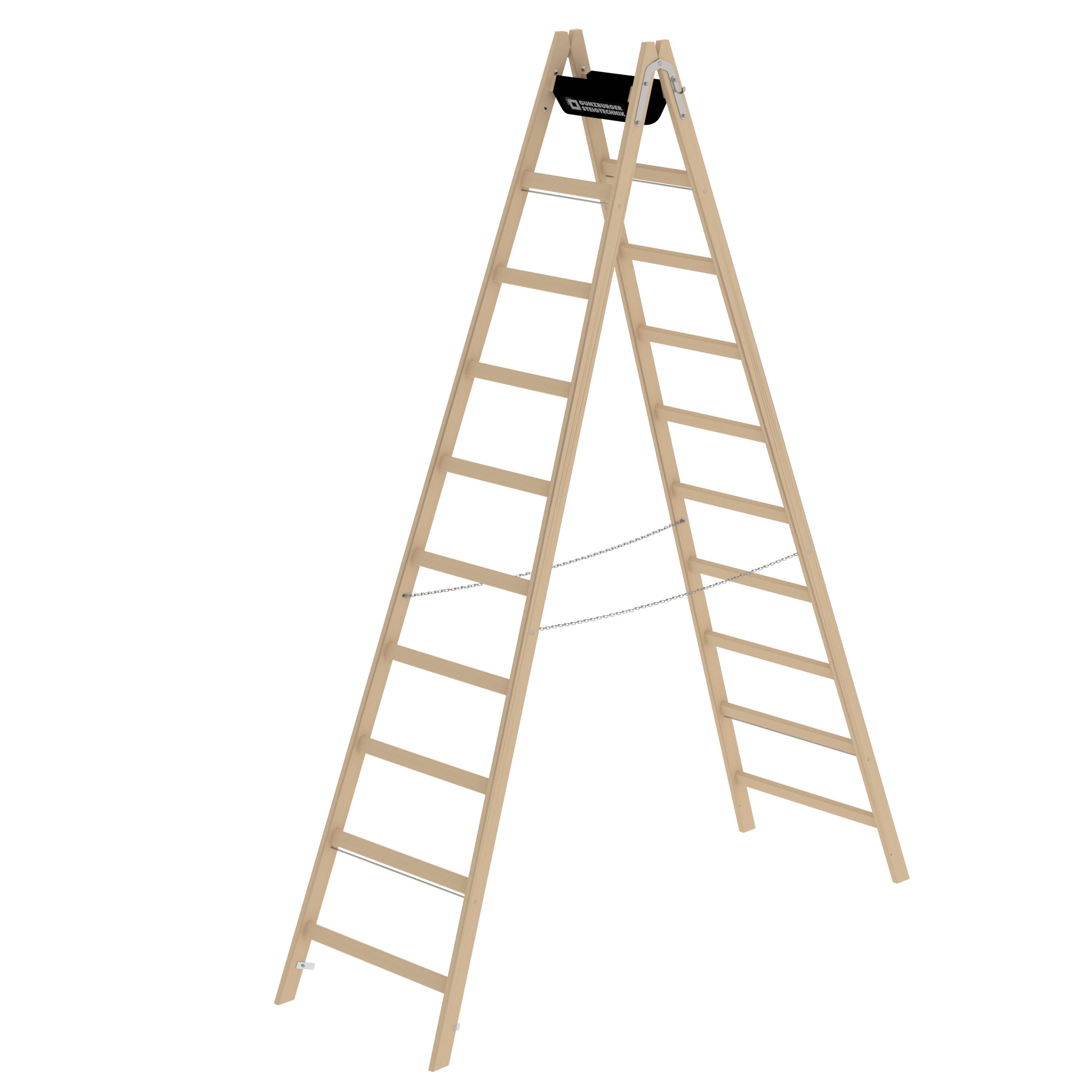 MUNK Sprossen-Stehleiter Holz