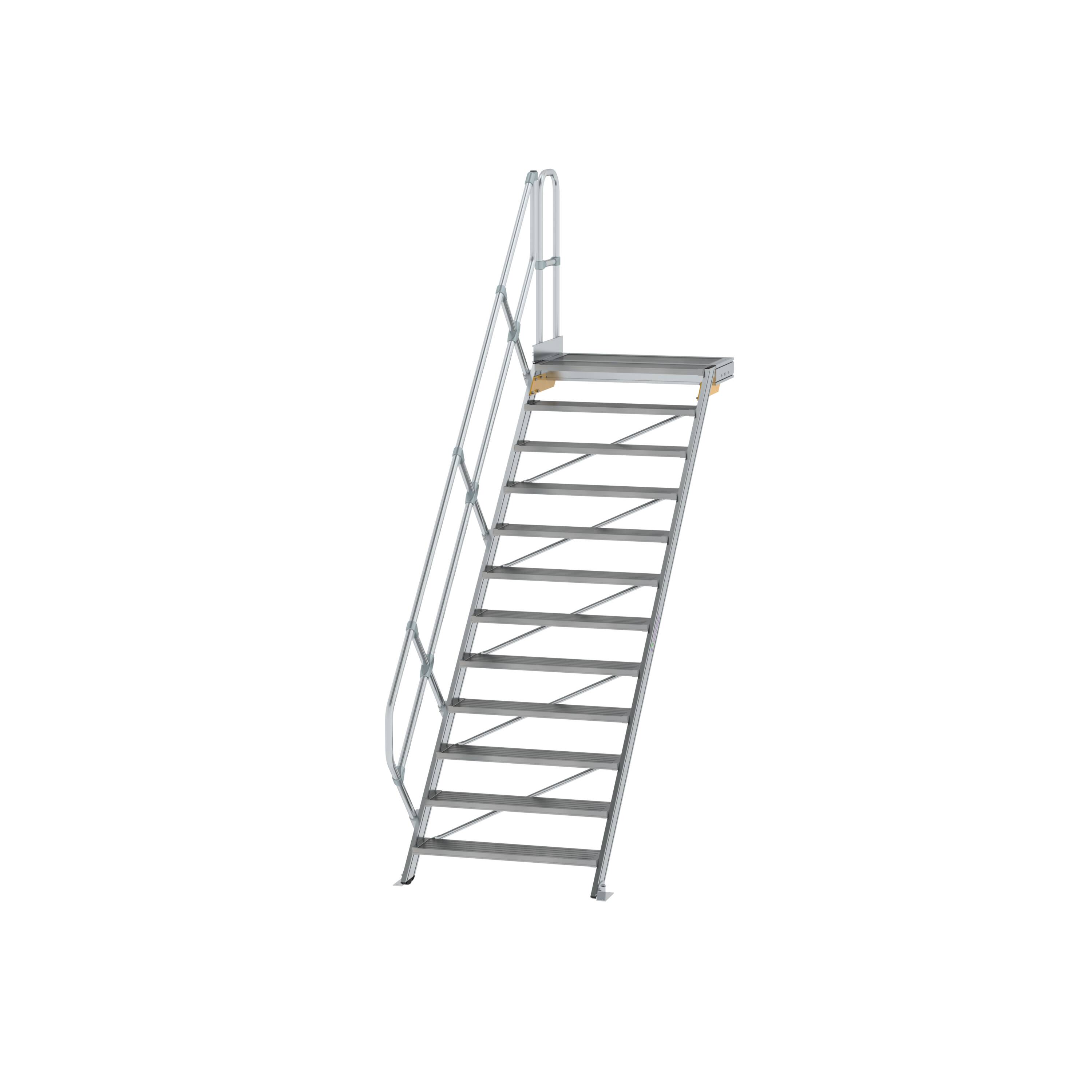 MUNK Treppe mit Plattform 45° Stufenbreite 1000 mm