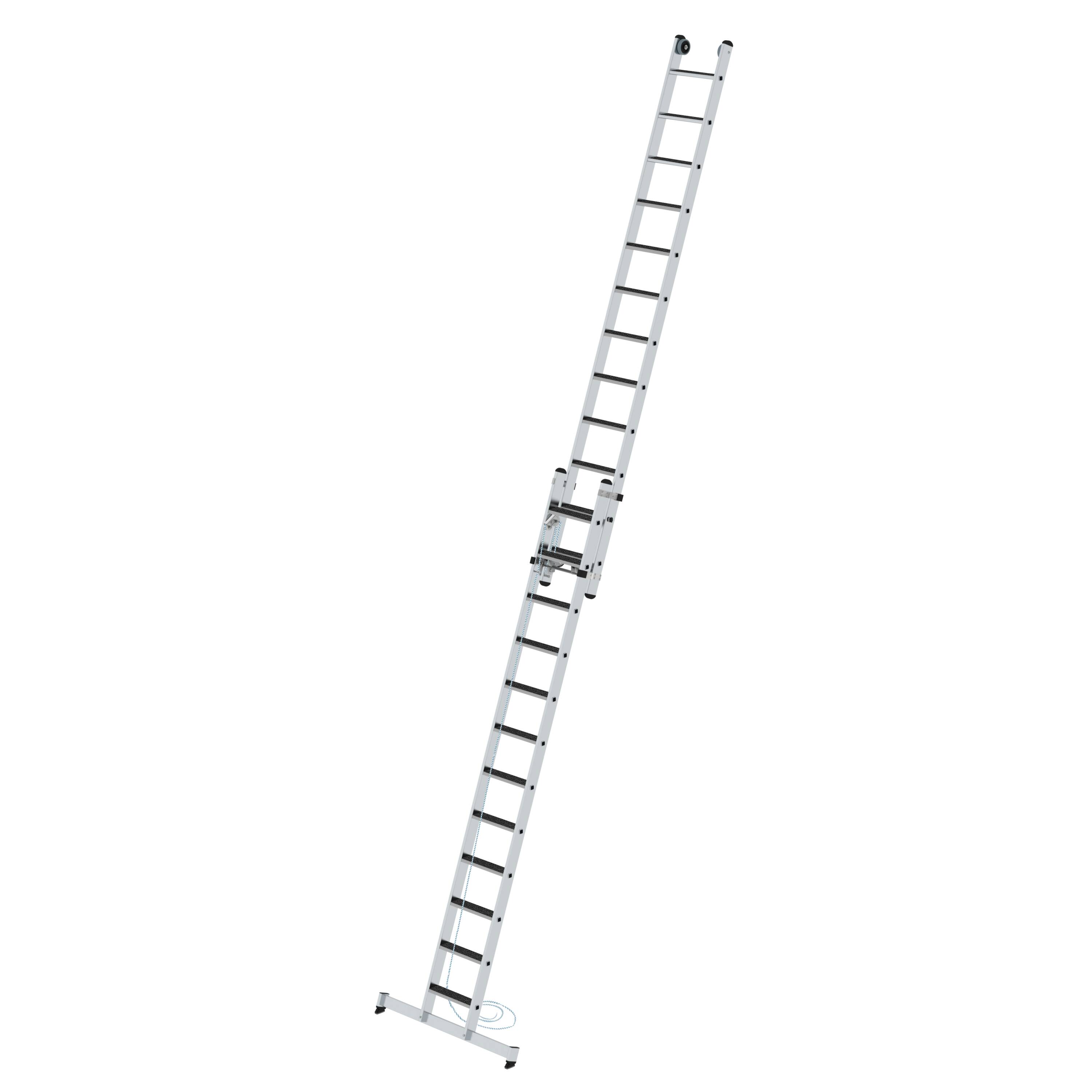 MUNK Stufen-Seilzugleiter 2-teilig mit nivello® Traverse und clip-step R13