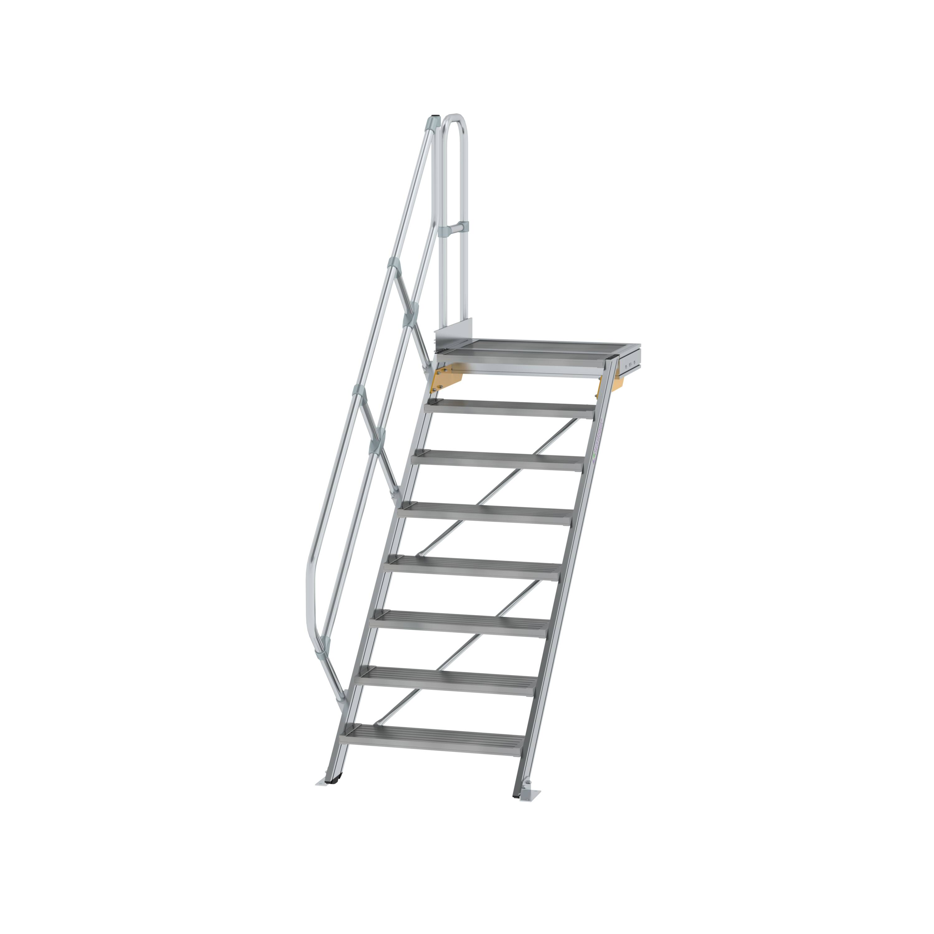 MUNK Treppe mit Plattform 45° Stufenbreite 800 mm