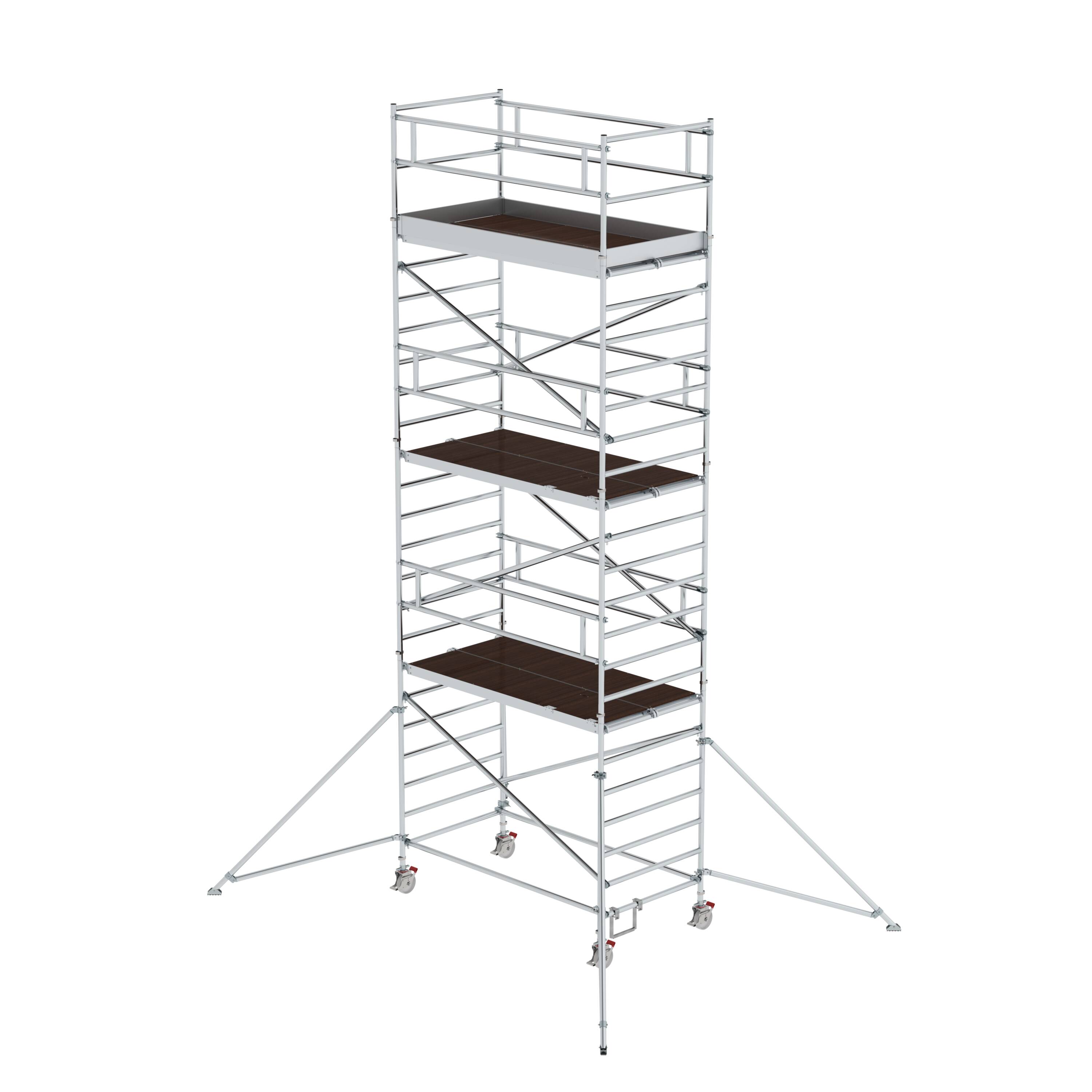 MUNK Rollgerüst 1,35 x 2,45 m mit Ausleger & Doppel-Plattform