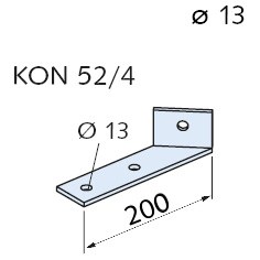 Halfen Befestigungswinkel FV KON 52/4 für Konsolen